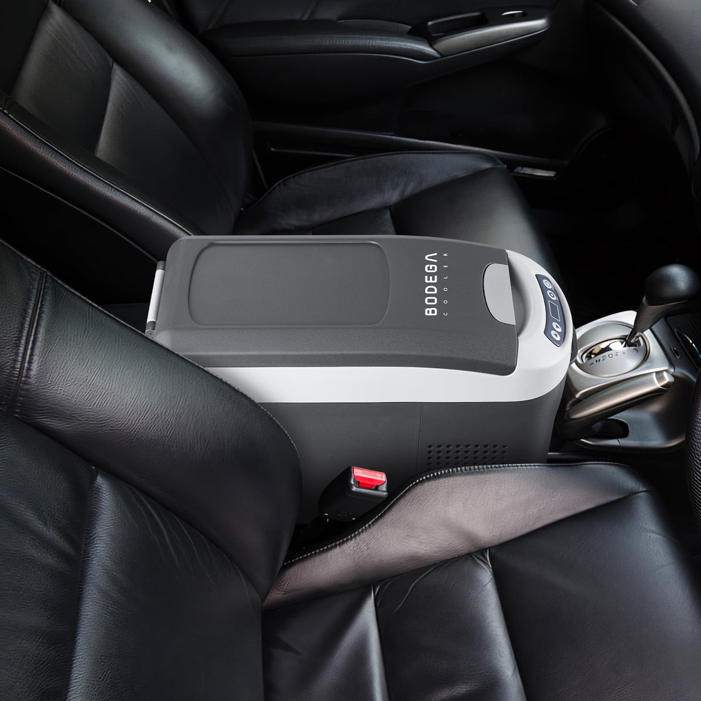 BODEGACOOLER 12 Volt Car Refrigerator, 16 Quart (15L) Small Car Fridge, Portable Freezer(-4℉~68℉), Car Cooler with 12/24V DC for Outdoor, Vehicles, Camping, Travel