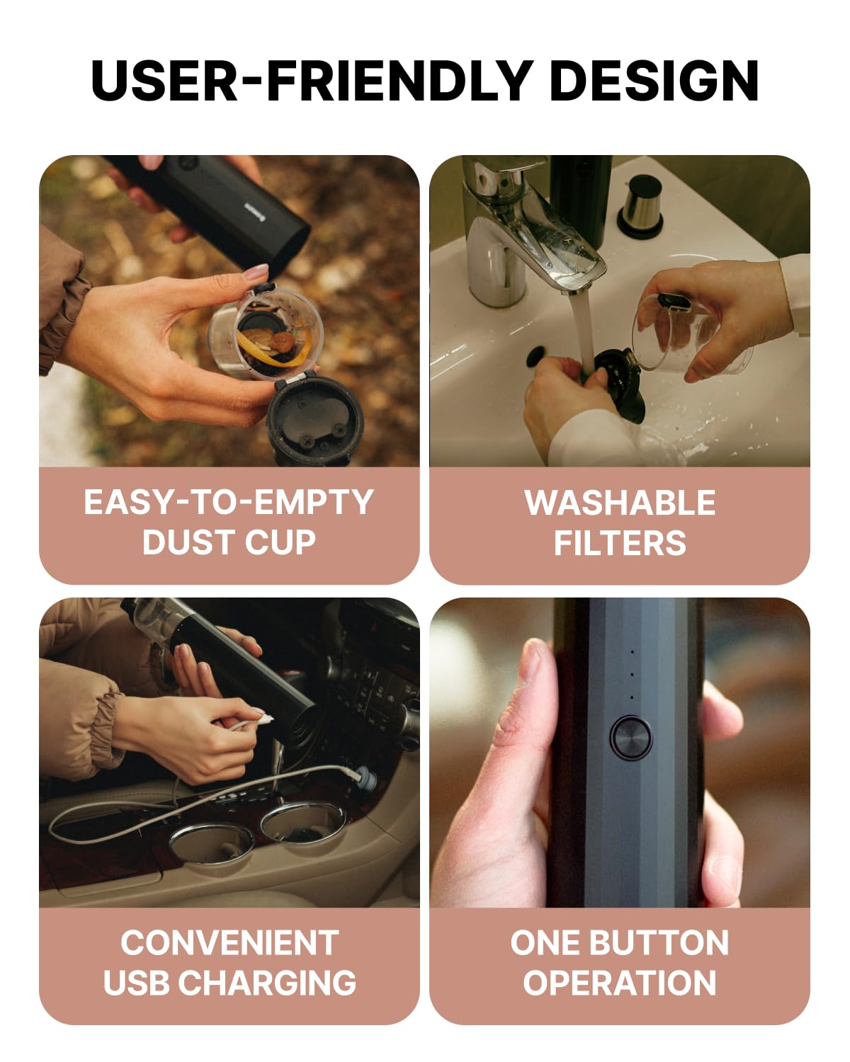 Owleys Portable Car Vacuum Cleaner (Hard Black)