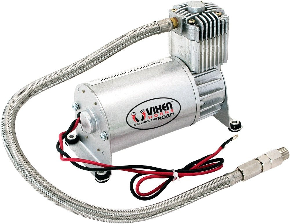 Vixen Horns Heavy Duty Onboard Air Compressor 150 PSI. Universal Replacement for Truck/Car Train Horn/Suspension/Ride/Bag kit/System. Fits All 12v Vehicles like Semi/Pickup Trucks VXC8701