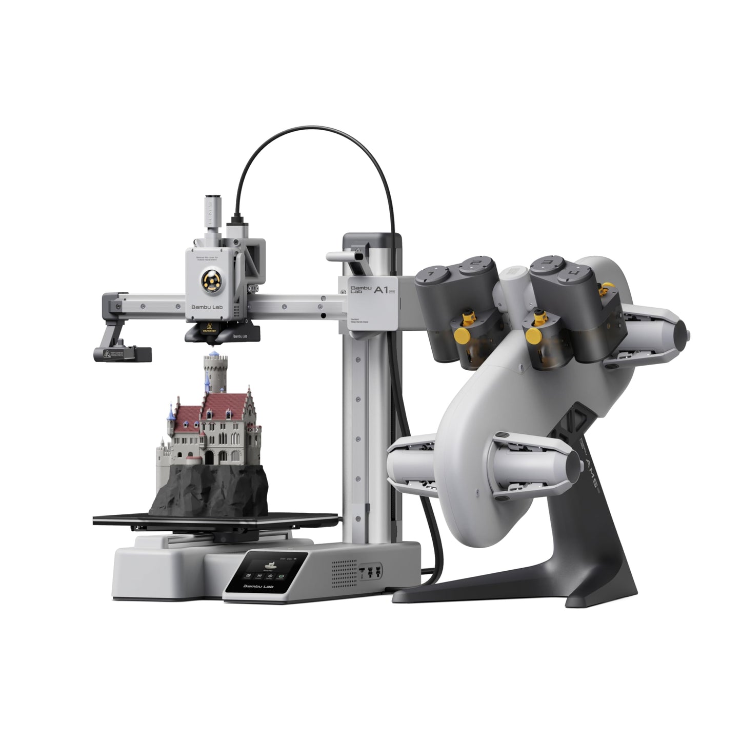 Bambu Lab A1 Mini Combo, A1 Mini 3D Printer and AMS lite, Support Multi-Color 3D Printing, High Speed & Precision, Full-Auto Calibration & Active Flow Rate Compensation, ≤48 dB Quiet FDM 3D Printers