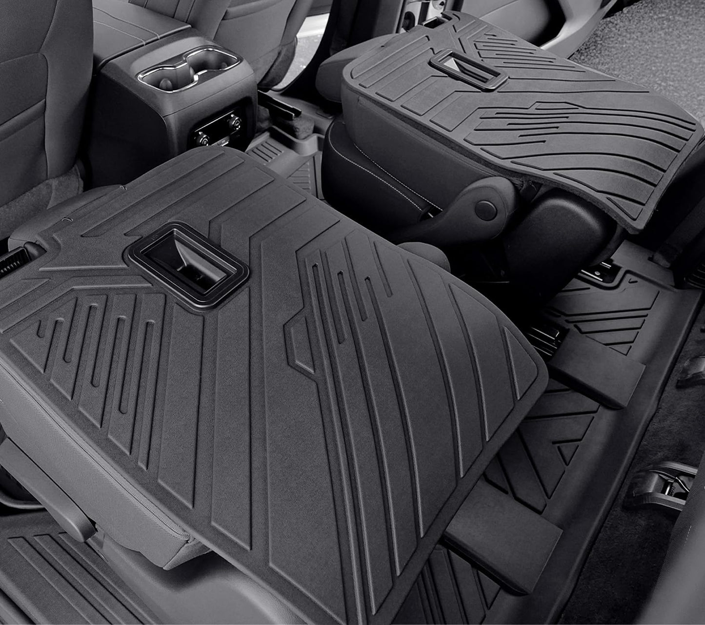 JOULARISE Floor Mats Set for 2024 2025 2026 Chevy Traverse & 2025 2026 Buick Enclave 7 Seats Captain Chairs, TPE All Weather Cargo Liner Trunk Mat Door Sill Guards Car Accessories