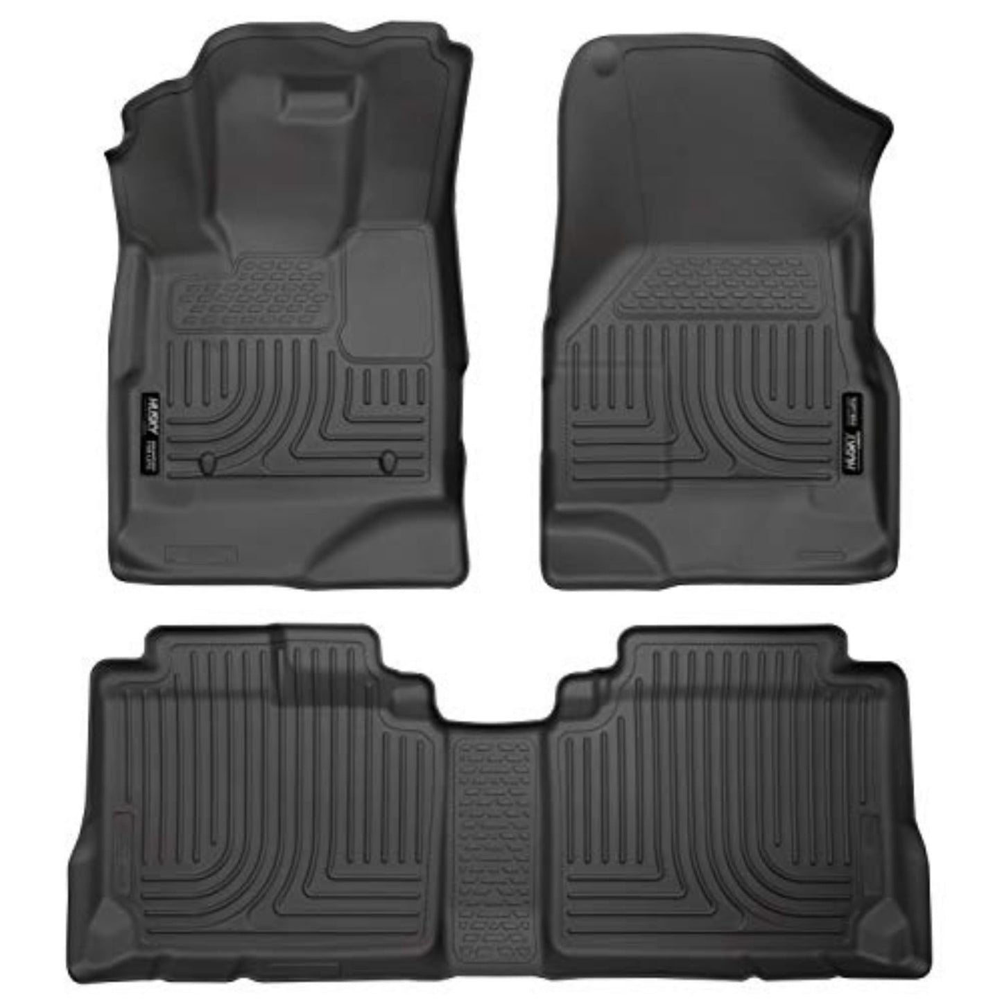 Husky Liners Weatherbeater Floor Mats | Fits 2010-2017 Chevrolet Equinox & GMC Terrain | Front & 2nd Row, 3-pc Black - 98131