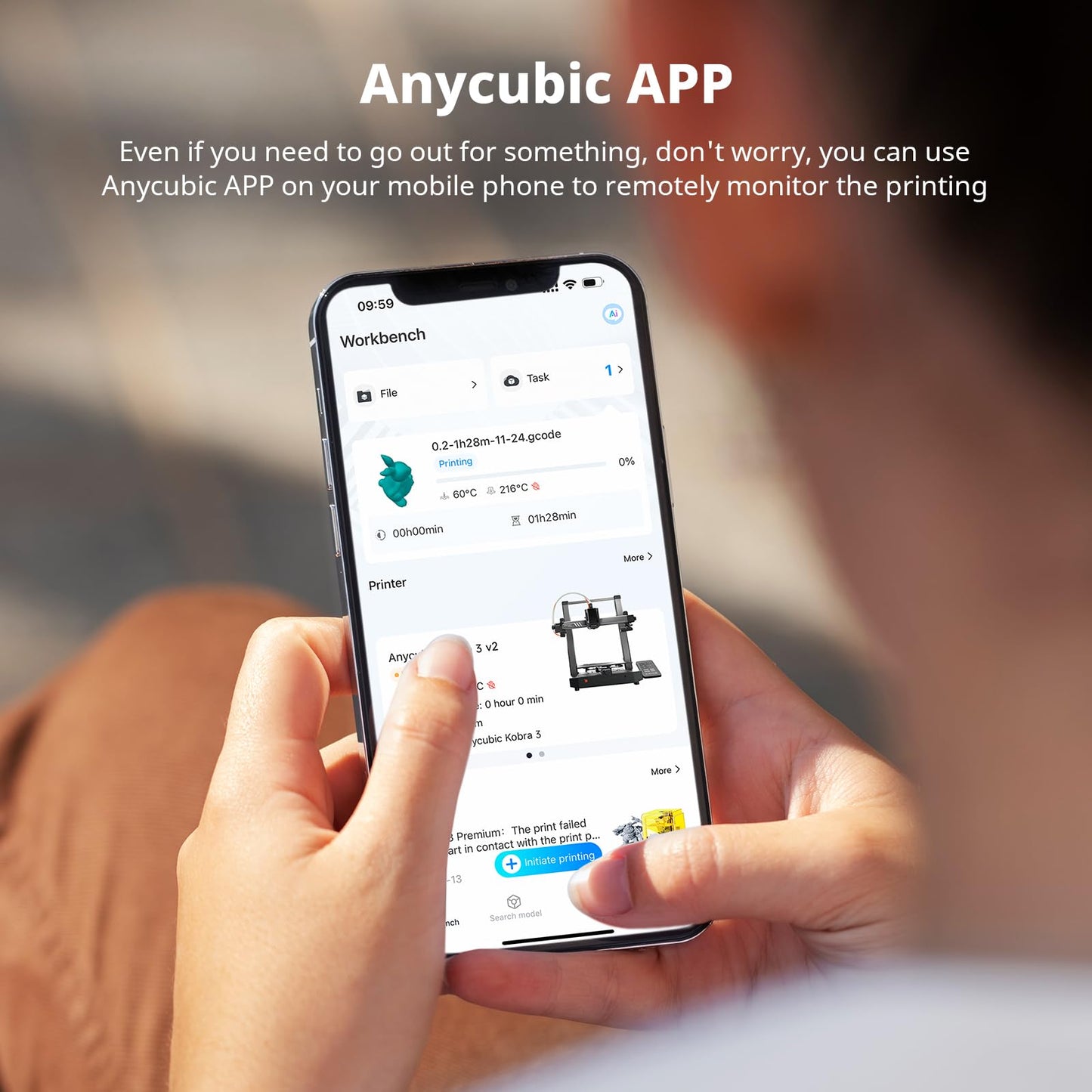 Anycubic Kobra 3 V2 Combo, New Upgrade Multicolor 3D Printer, Max 600mm/s High Speed Built-in Camera Better Auto-Leveling Filament Drying Higher Accuracy, 255 * 255 * 260mm Printing Size