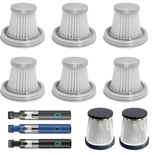 6 pack Washable Hepa with 2 pack Stainless Steel Pre-filter,Hepa Filter Replacement Compatible with Fanttik V8 Series (Fanttik Slim V8 Mate Vacuum & Fanttik V8 Apex Vacuum)