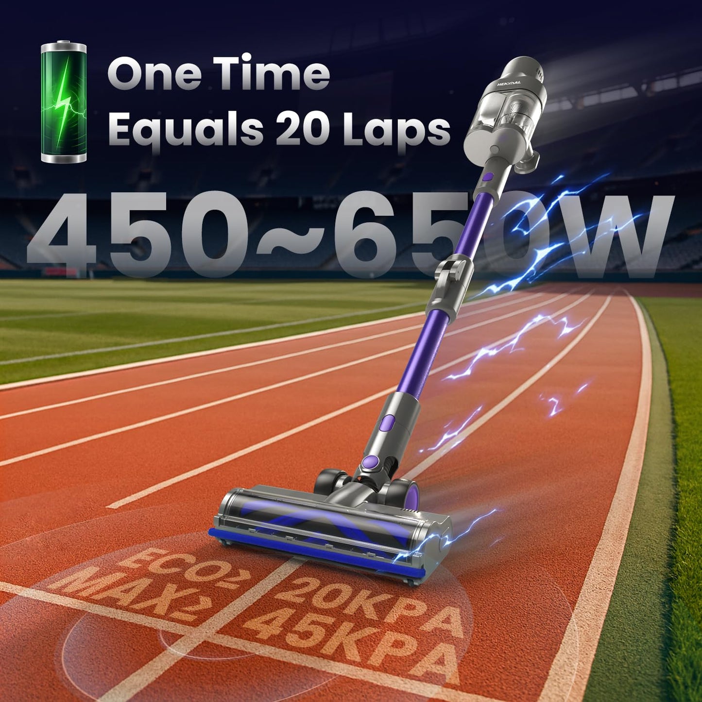 HENMAL 650W Cordless Vacuum Cleaner, 45KPA Suction Power, 70-Minute Runtime, Handheld & Foldable Design, Ideal for Pet Hair, Carpets, Hardwood & Bare Floors – Premium Home Cleaning Solution