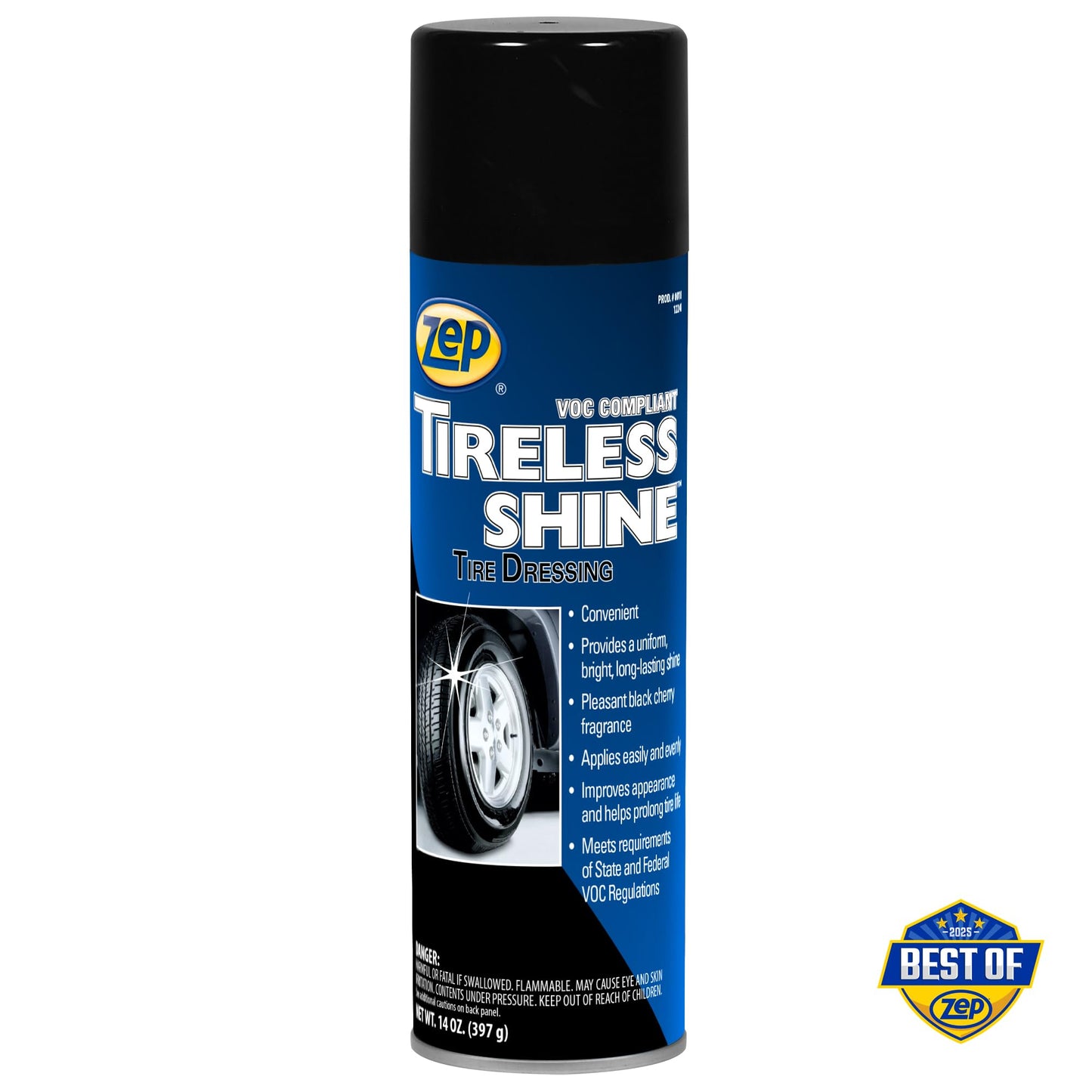 Zep Tireless Shine Tire Dressing - 14 OZ (Case of 12) - 1801