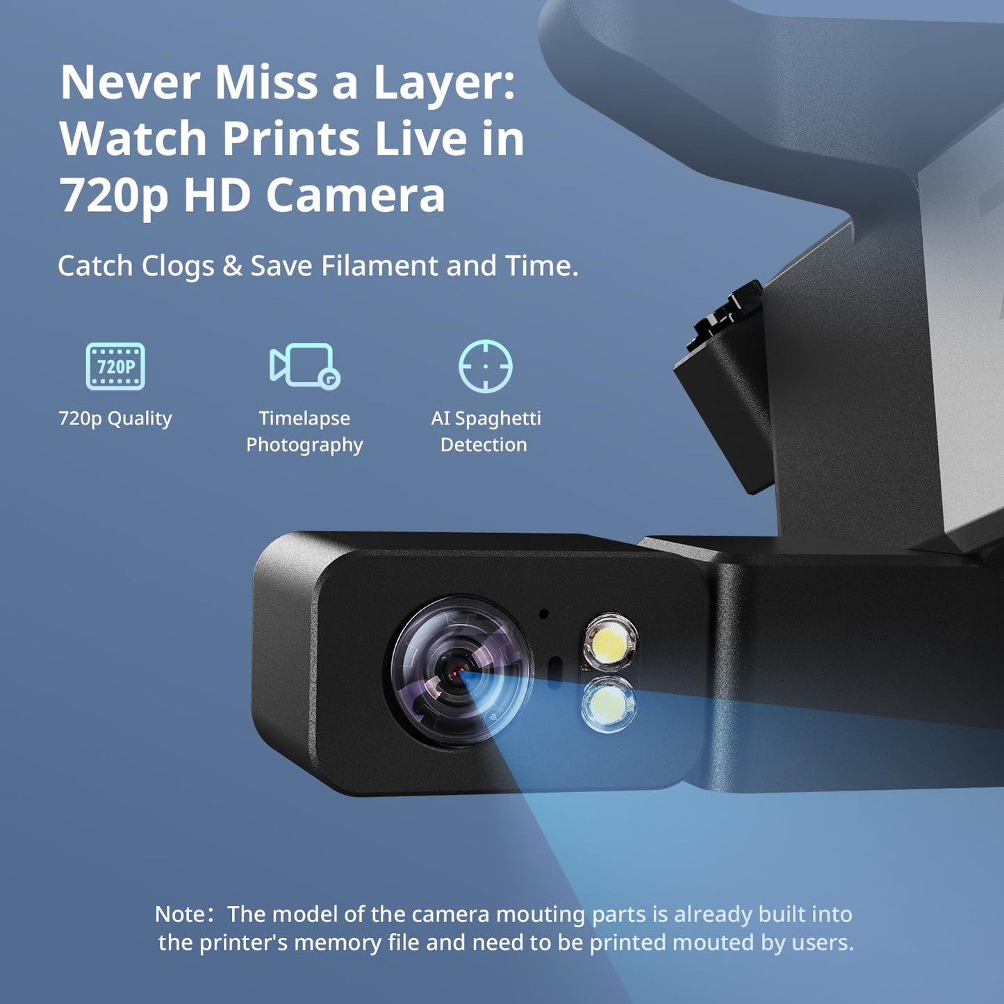 Anycubic Kobra 3 V2 3D Printer Only, Support Multi-Color 3D Printing Need with Additional Anycubic ACE Pro, Max 600mm/s High Speed, Built-in Camera Higher Precision Higher Success Rates 255×255×260mm