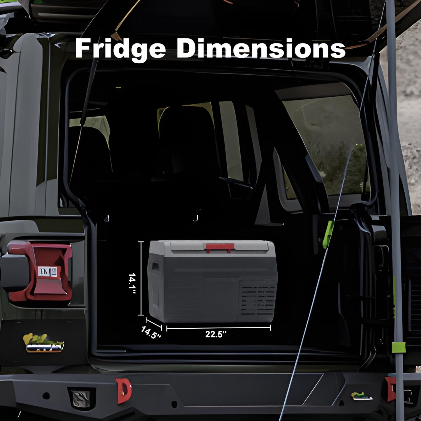 SMETA 12V Portable Car Refrigerator/Freezer, 20L(21QT) Mini Fridge, Travel Camper 12v/110v Electric Cooler Solar For RV Outdoor Semi-Truck, -4℉~68℉