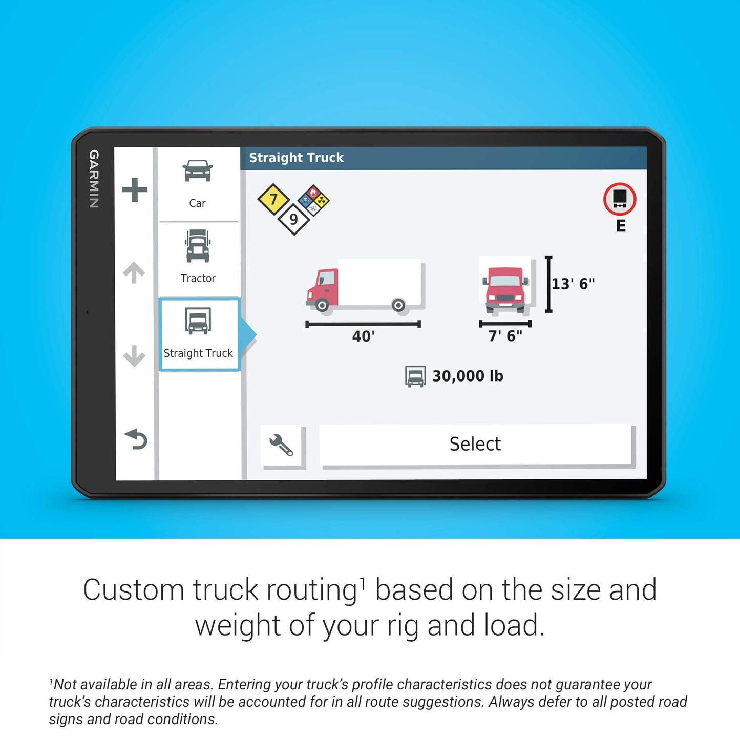 Garmin dēzl OTR1000, 10-inch GPS Truck Navigator, Easy-to-read Touchscreen Display, Custom Truck Routing and Load-to-dock Guidance (Renewed)