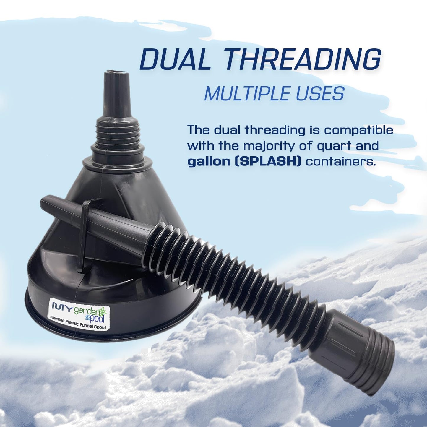 My Garden Pool Splash Purple -30 Weather Repel Windshield Washer Fluid Four Pack, 4 x 1 Gallon - Cold-Weather Defense Plastic Funnel Spout for Easy Pouring Hard-to-Reach Vehicles