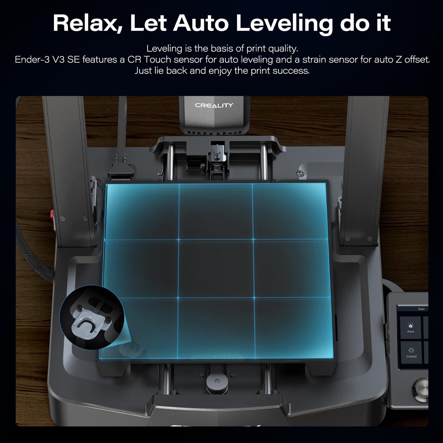 Creality Ender 3 V3 SE 3D Printer, 250mm/s Printing Speed, Sprite Direct Extruder CR Touch Auto Leveling Auto Z Offset Color Screen 220x220x250mm