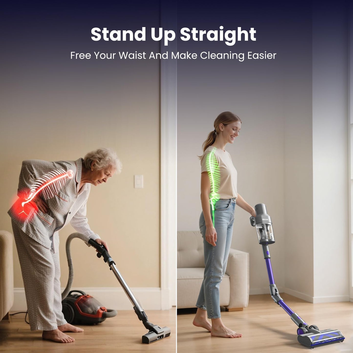 HENMAL 650W Cordless Vacuum Cleaner, 45KPA Suction Power, 70-Minute Runtime, Handheld & Foldable Design, Ideal for Pet Hair, Carpets, Hardwood & Bare Floors – Premium Home Cleaning Solution