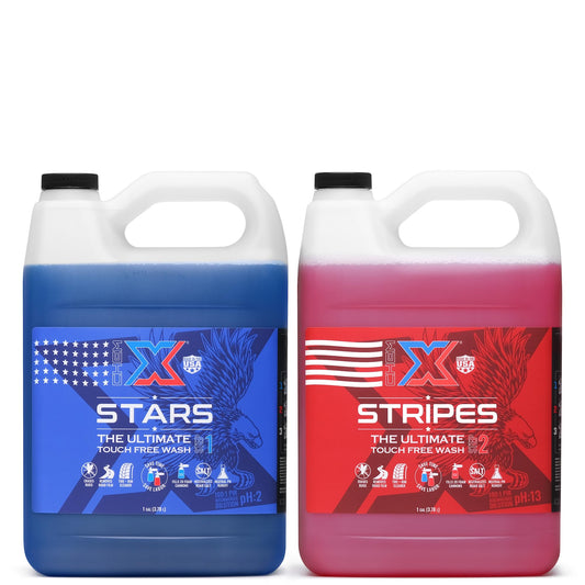 Chem-X Stars and Stripes Ultimate Touch Free Foaming Vehicle Wash (1 Gallon of Each)