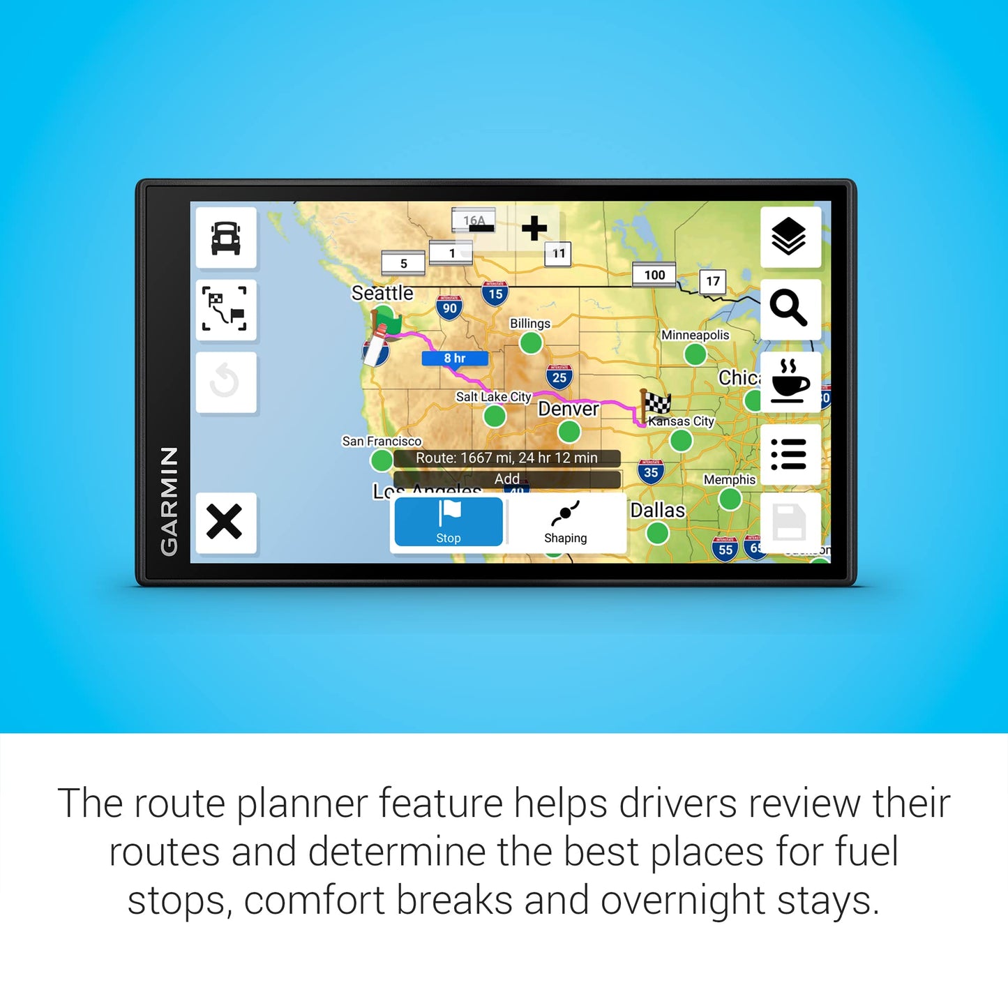 Garmin dezl OTR610, Large, Easy-to-Read 6" GPS Truck Navigator, Custom Truck Routing, High-Resolution Birdseye Satellite Imagery