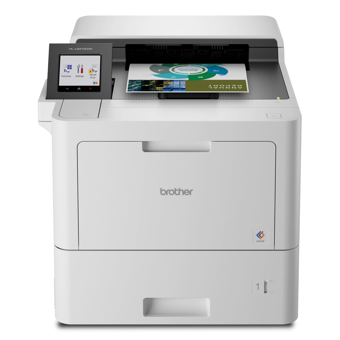 Brother HL‐L9410CDN Enterprise Color Laser Printer with Fast Printing, Large Paper Capacity, and Advanced Security Features, White