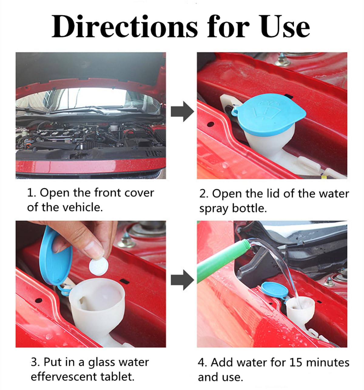 LLTWIFT Windshield Washer Tablets, Fast Dissolving, Solid Windshield Washer Fluid for Cleaning Automobile Windows and Mirrors (6)