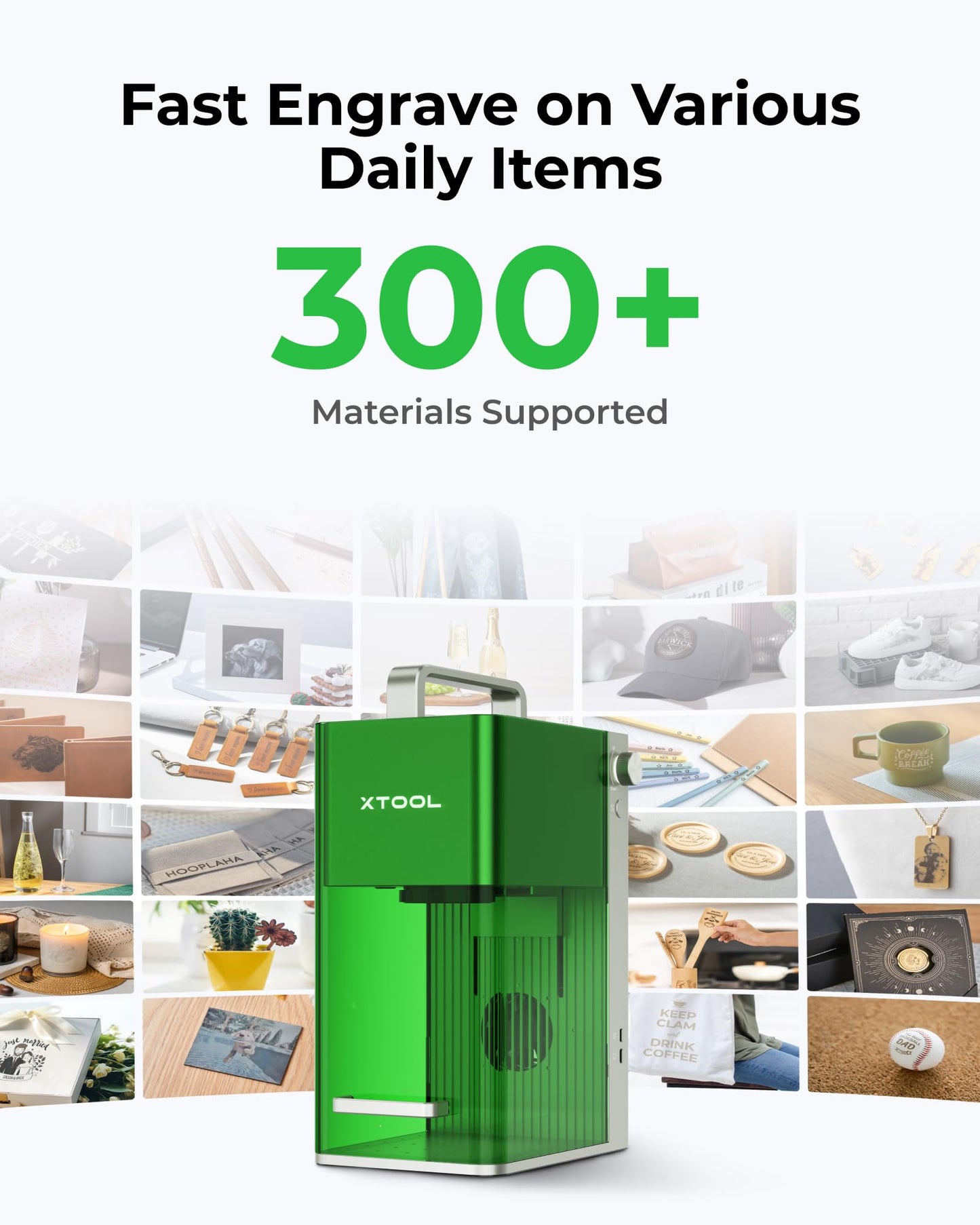 xTool F1 Lite Laser Engraver, 4000mm/s Lightning Speed Portable Laser Engraving Machine, Ultra HD Engraver for Wood, Leather, Acrylic, Glass, and More