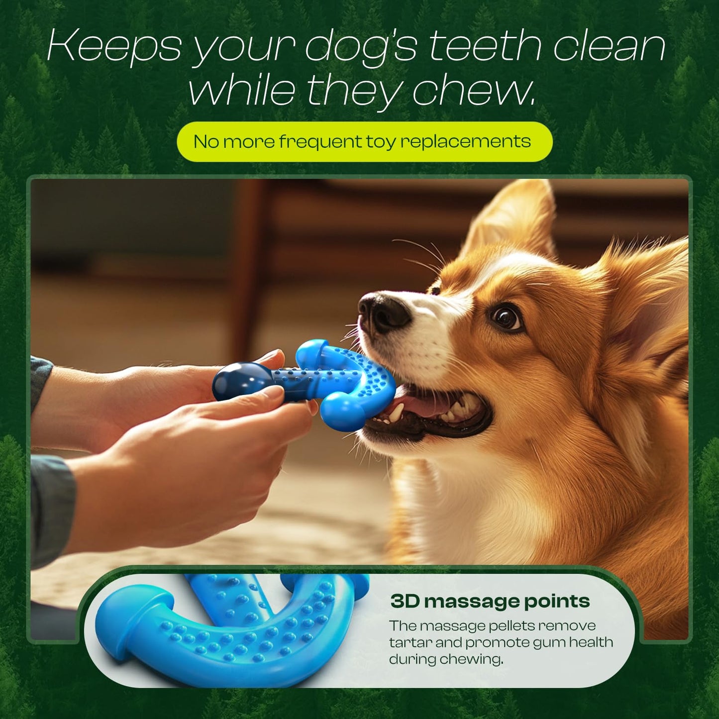 Indestructible Dog Chew Toy for Aggressive Chewers – Durable Nylon Dental Toy for Puppy Teething and Small Breeds, Anchor Shape Chew with Bacon Flavor