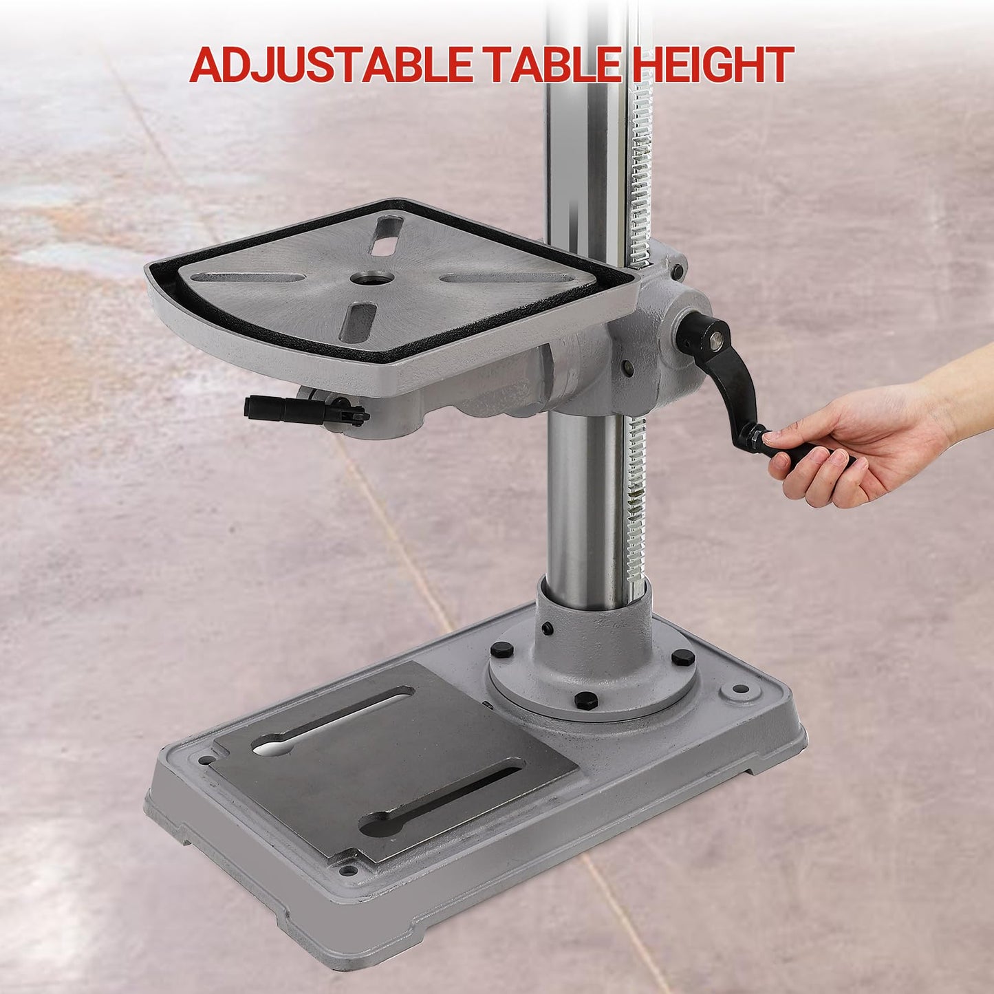 13 in Benchtop Drill Press, 7.5 Amp 120V, 288-3084 RPM Variable Speed Cast Iron Bench Drill Press, 0-45°Tilting Worktable, Tabletop Drilling Machine for Wood Metal