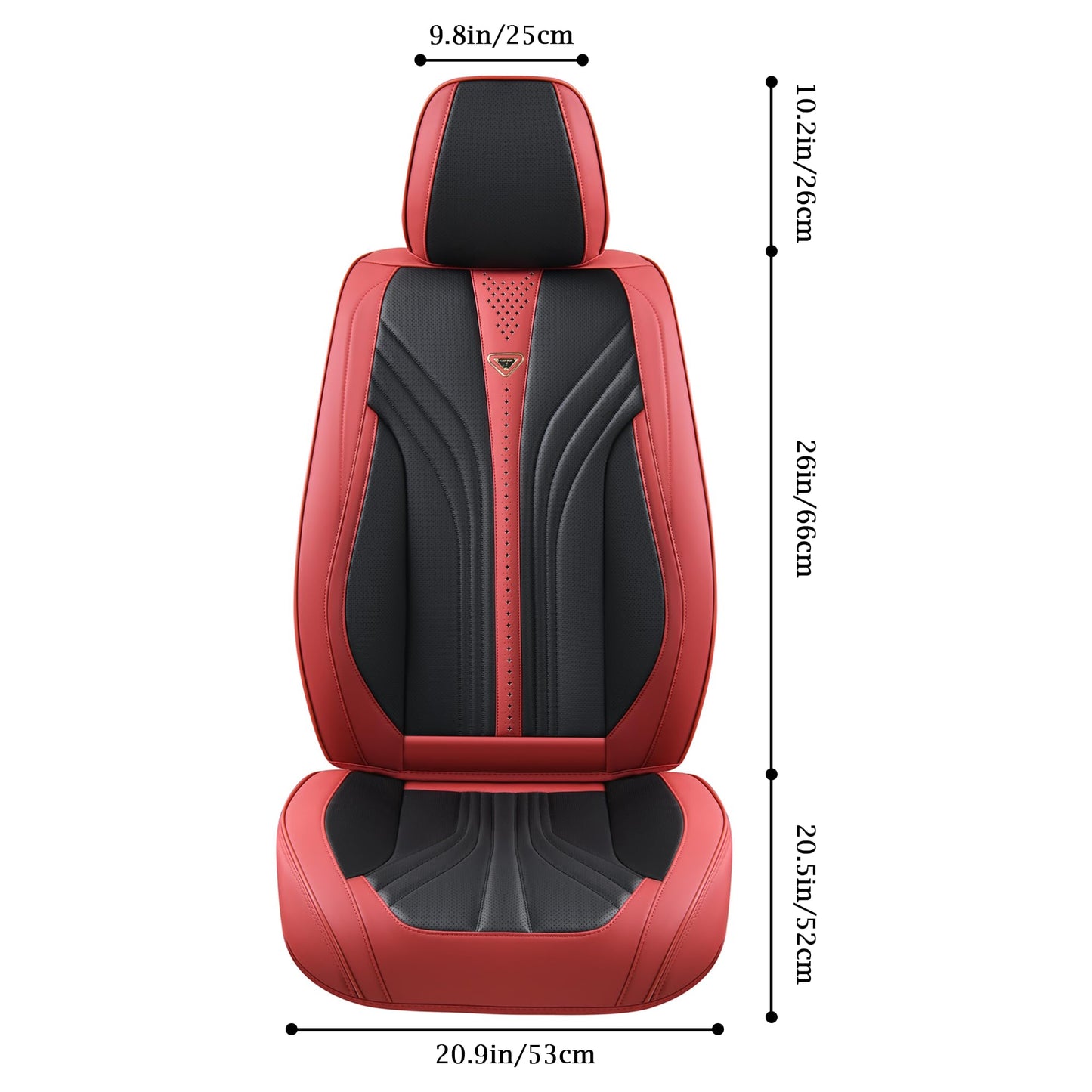 FLORICH Leather Seat Covers Full Set, Luxury 5 Seats Universal Black and Red Seat Cover for Cars, Waterproof Seat Protectors, Leatherette Automotive Vehicle Cushions for Most Cars SUV Trucks