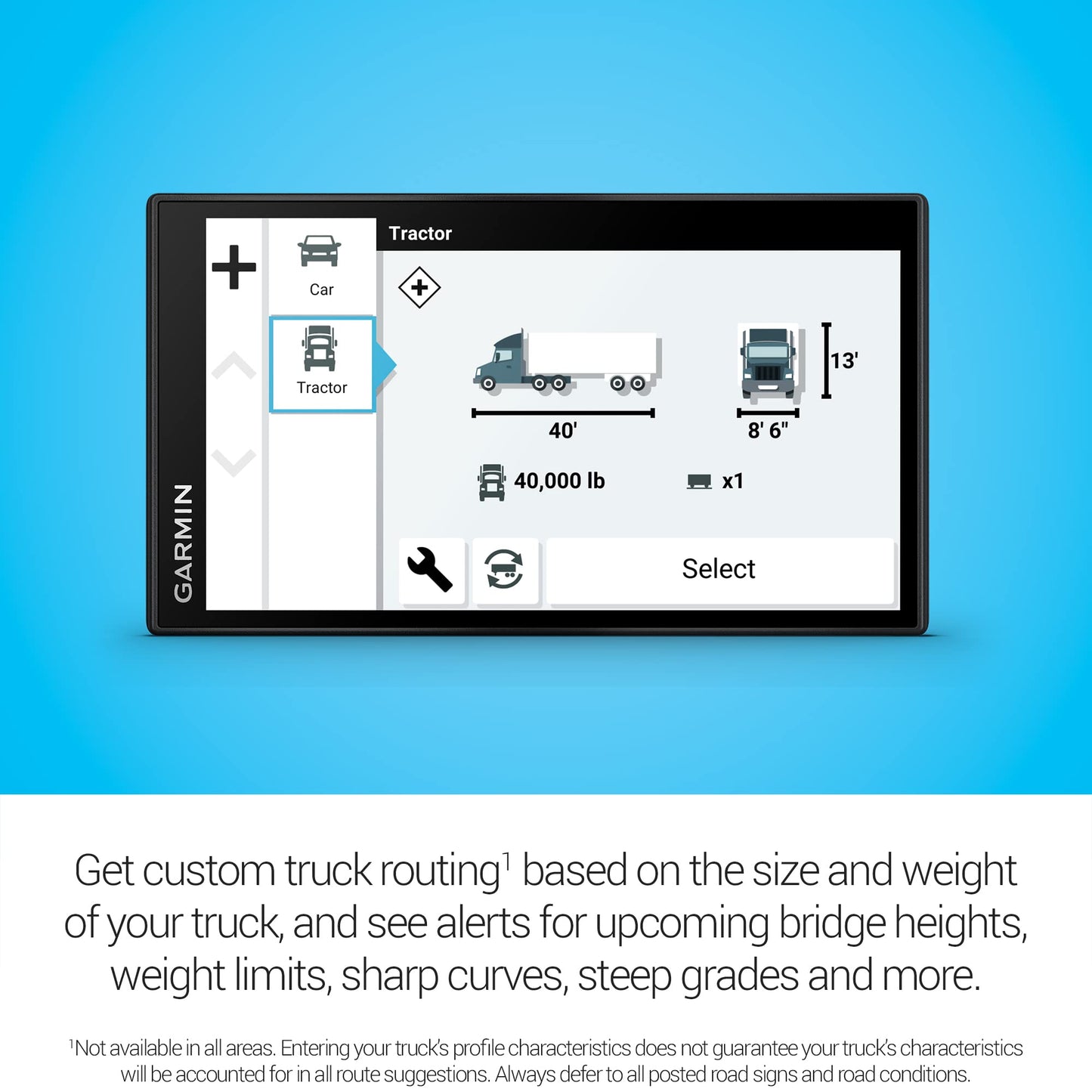 Garmin dezl OTR610, Large, Easy-to-Read 6" GPS Truck Navigator, Custom Truck Routing, High-Resolution Birdseye Satellite Imagery