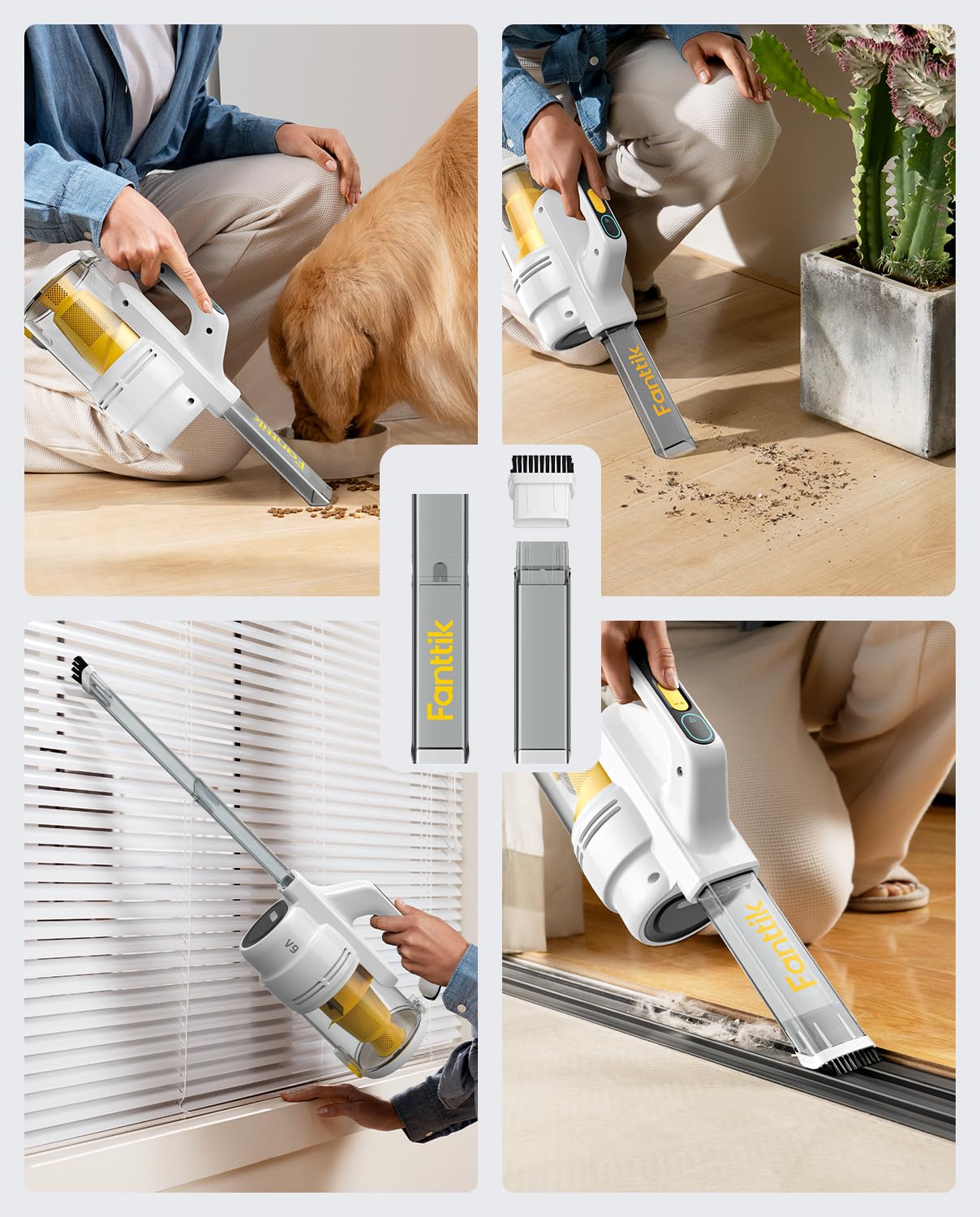 Fanttik 2-Pack Replacement HEPA Filter, Washable and Reusable Filter, Only Compatible with Fanttik V9 and V9 Mate Car Vacuum Cleaner