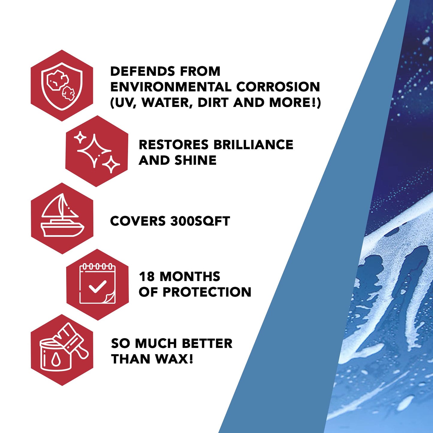 Glidecoat Marine Ceramic Coating (250ml)-Nano Ceramic Coating for Boats, Cars-Better Than Car Wax Polish and More Durable than Regular Ceramic Coating for Cars - Extremely Durable Coating (250mL)