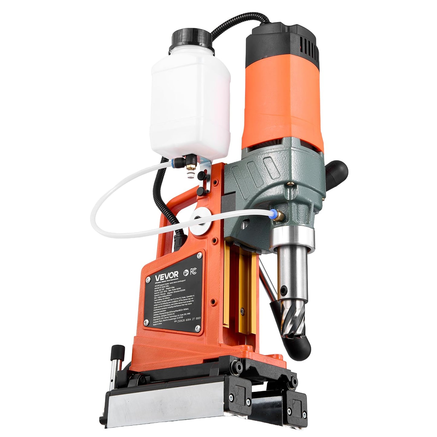 VEVOR Magnetic Drill Press, 1400 W, 2 inch Boring Diameter, 0-750 RPM Speed, Reversible Direction, Mag Drill Press with 11 Core Bits, Electric Drilling Machine for Industrial and Home Improvement
