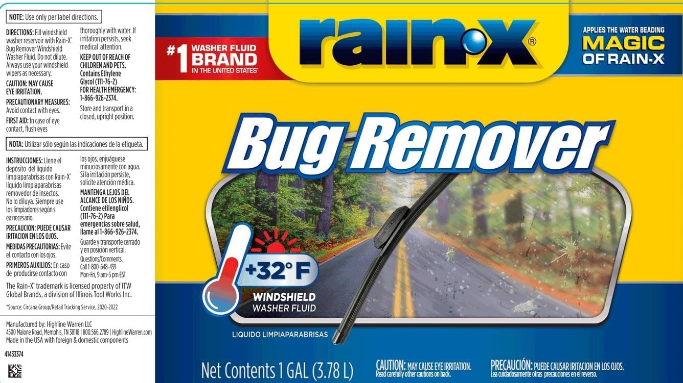 RainX RX68806 Rain-X Bug Remover etxWuf, 2Pack