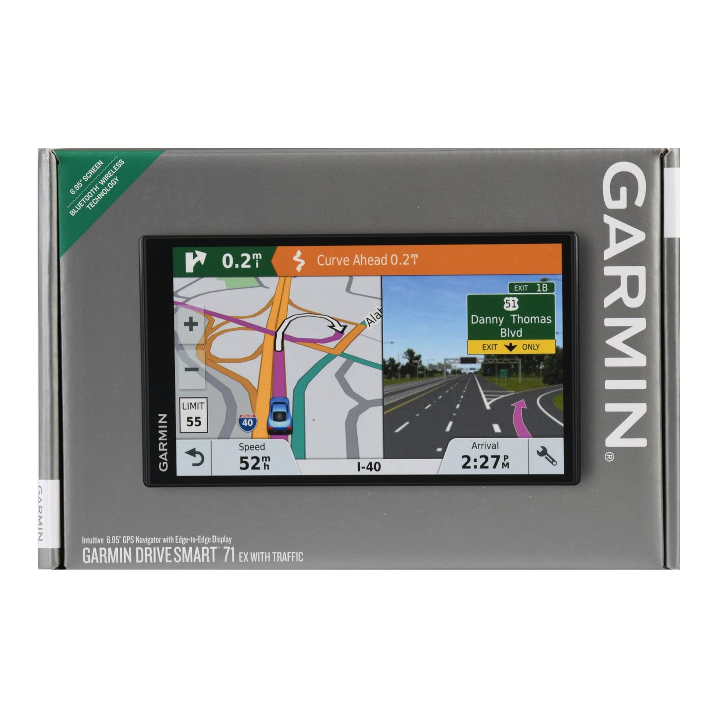 Garmin DriveSmart 71 EX with Traffic, 7-inch Car GPS Navigator with Bright, Crisp High-resolution Maps and Garmin Voice Assist