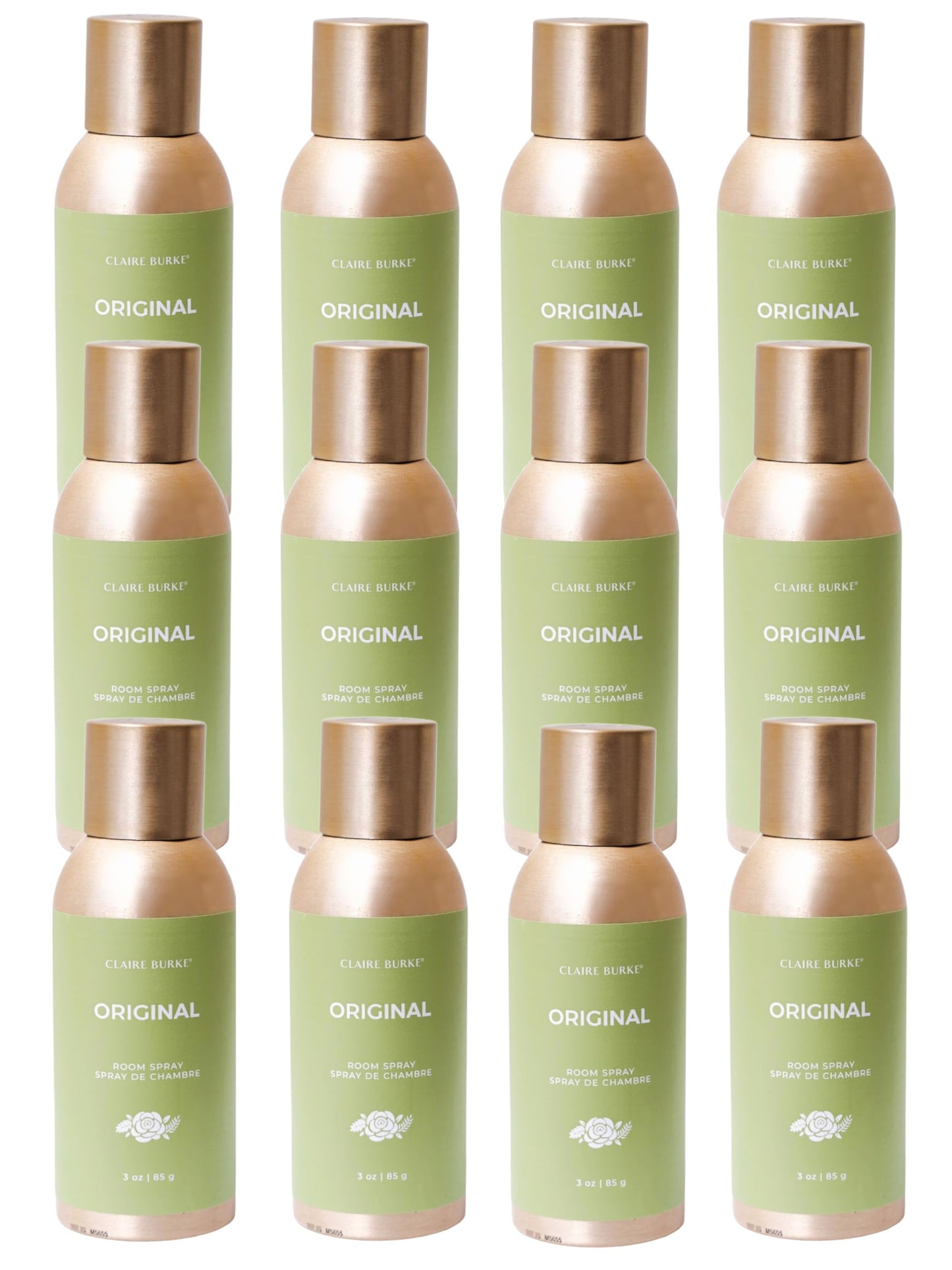 Claire Burke Original Room Spray 12-Pack, Air Freshener Sprays for Home, Set of 12, 3 oz each