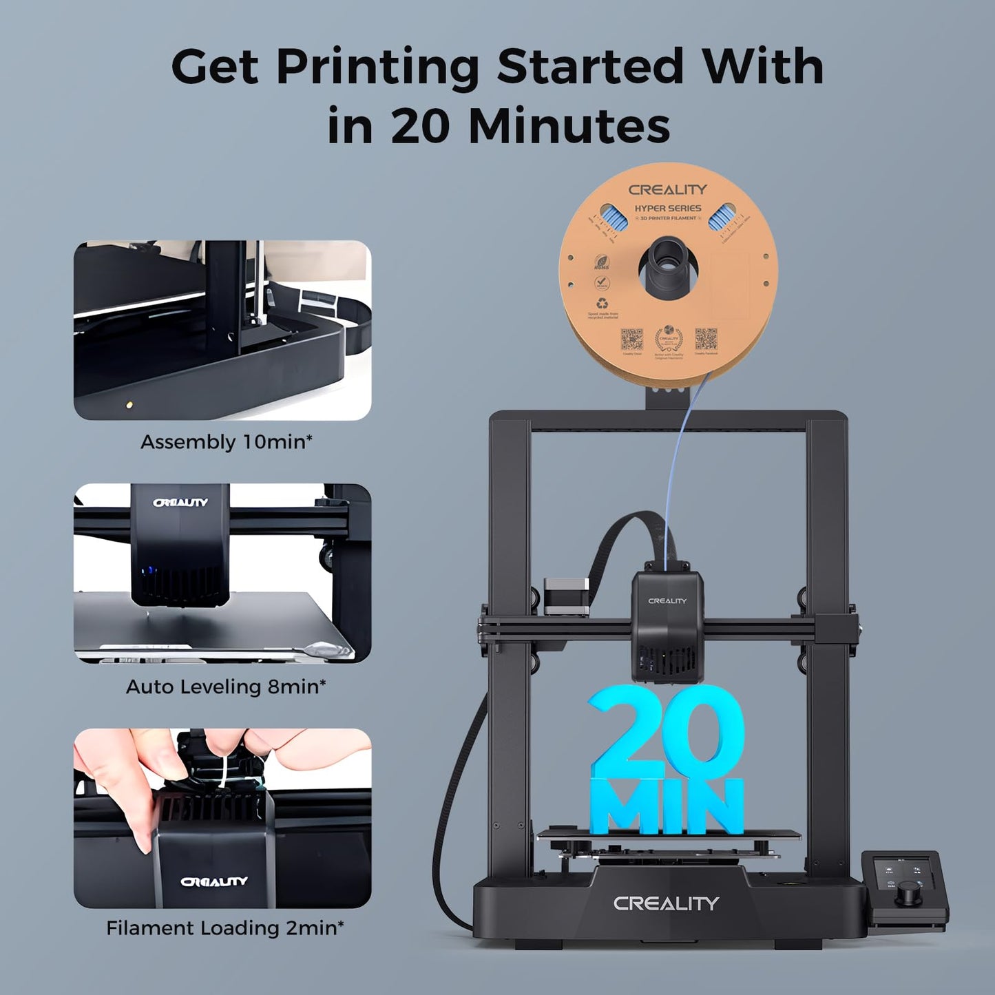 Creality Ender 3 V3 SE 3D Printer 250mm/s Max Printing Speed Upgraded Visual UI Auto Filament Loading and Unloading, Sprite Direct Extruder CR Touch Auto Leveling Dual Z-axis 8.66x8.66x9.84 inch