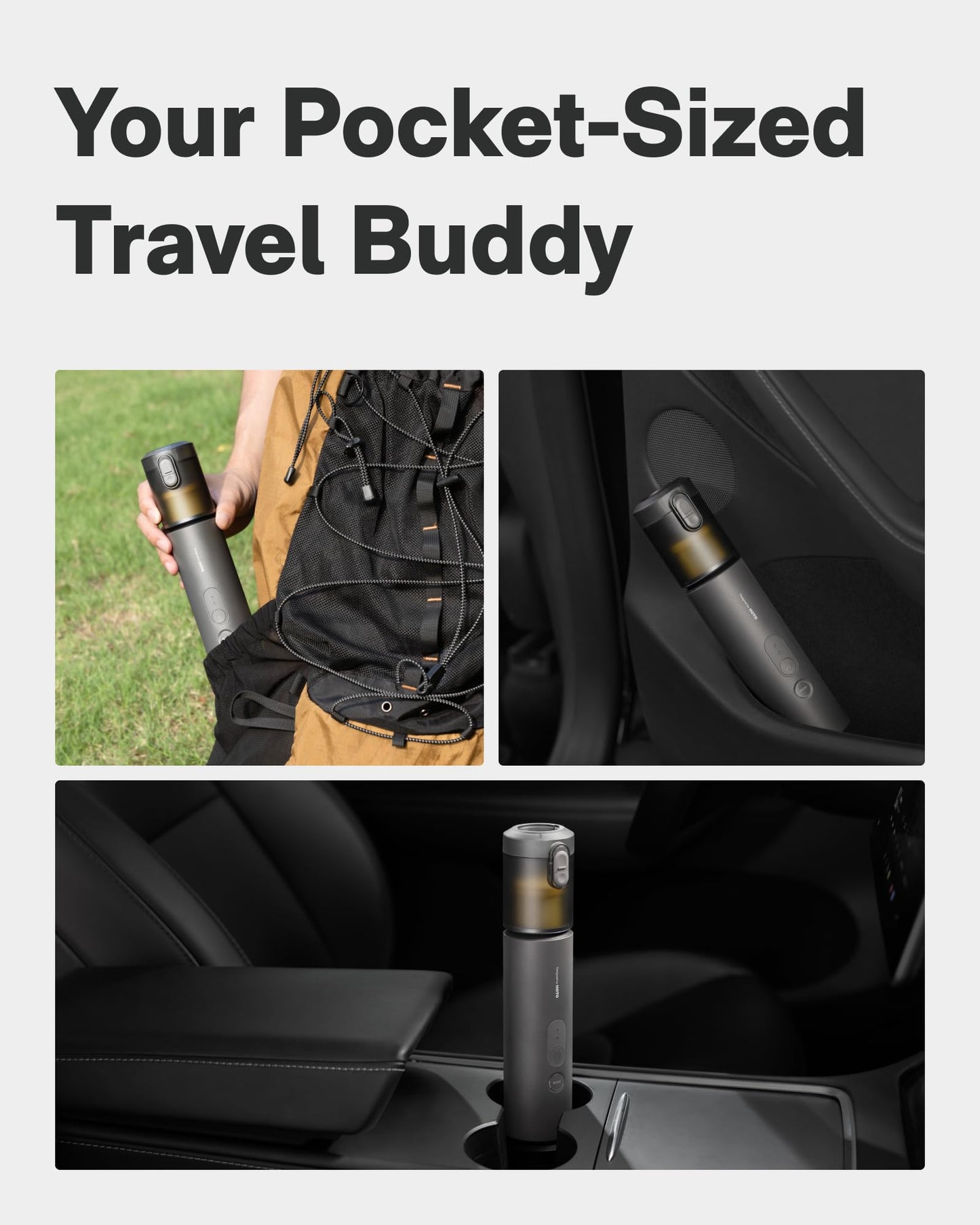 HOTO Handheld Car Vacuum Cleaner Cordless, 4-in-1 Portable Mini Vacuum with 20000Pa Strong Suction, Electric Compressed Air Duster Blower for Car, Desk, Computer, Keyboard, Home, Office Cleaning