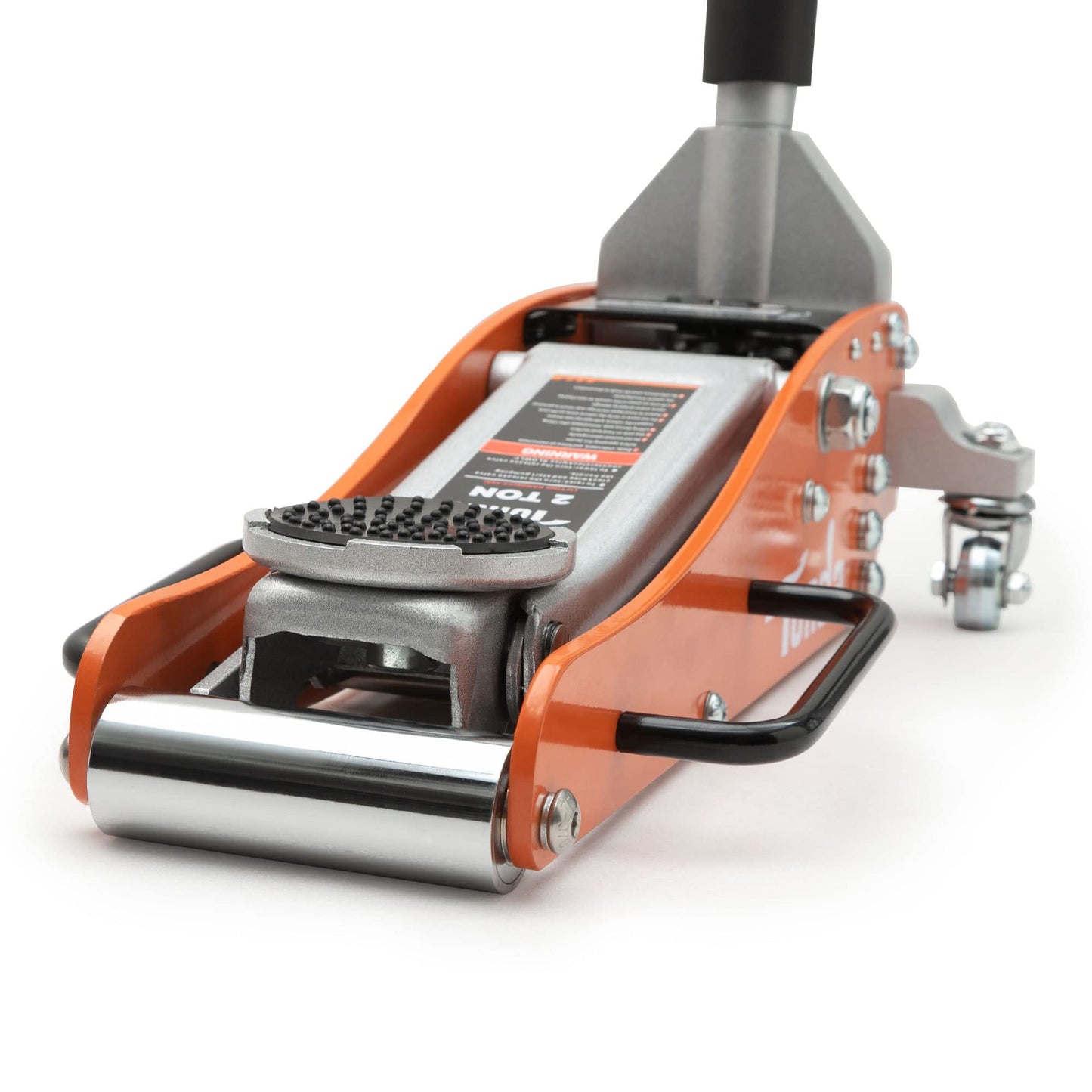 TONDA Low Profile Floor Jack, 2 Ton Aluminum and Steel Hydraulic Car Jack with Dual Pump System, Rapid Lift, Orange