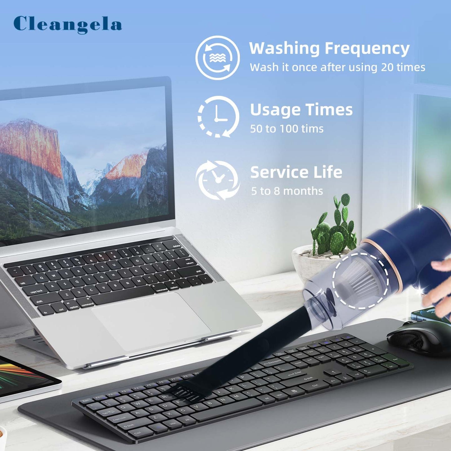 4 Pack Car Vacuum Filter Replacement Compatible with KMM Handheld Car Vacuum Cleaner, Model LT-117C, Washable Filter for Car, Home, Office, Pet（Only for KMM LT-117C Vacuum Cleaner）