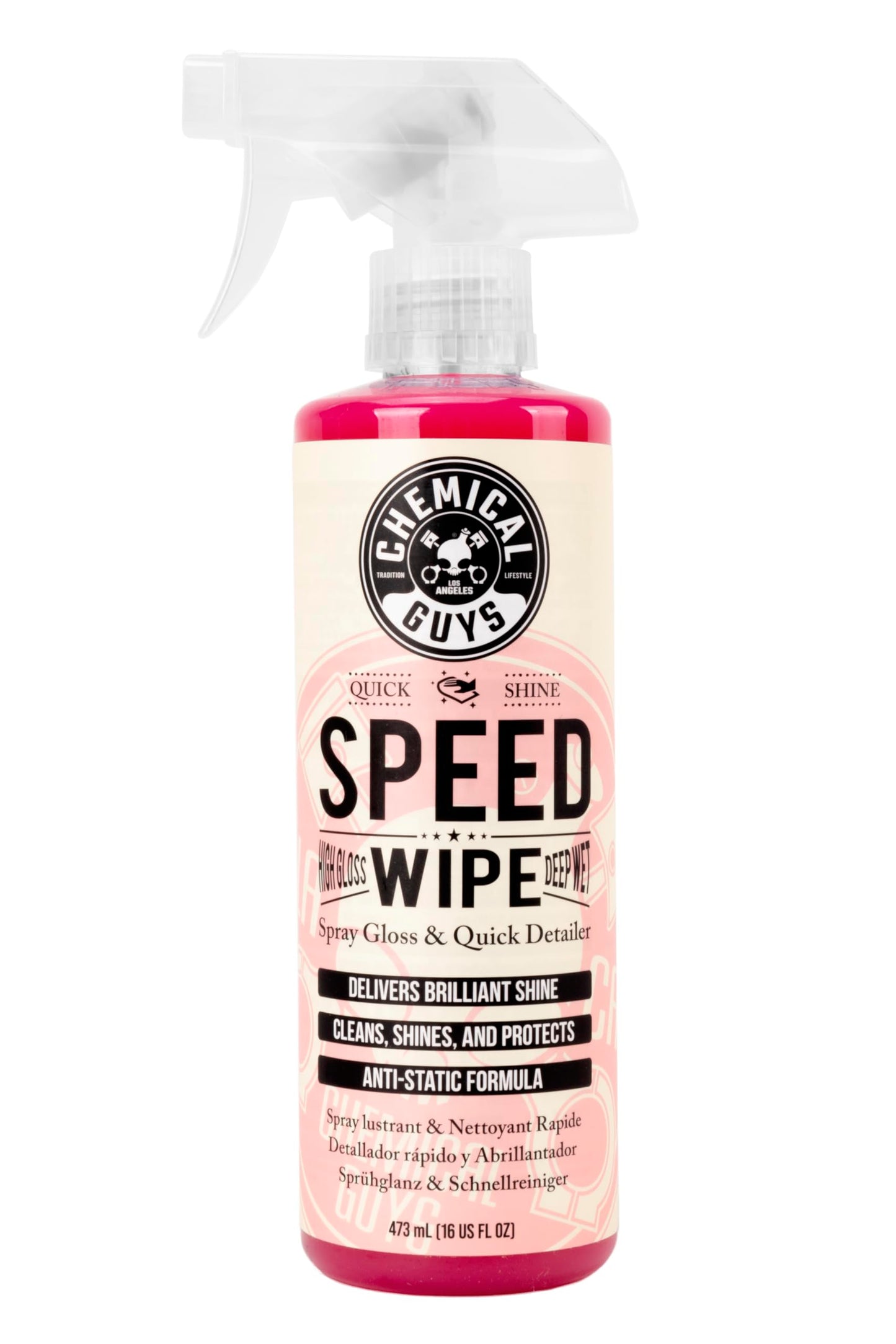 Chemical Guys WAC_202_16 Speed Wipe Quick Detailer, Safe for Cars, Trucks, SUVs, Motorcycles, RVs & More, 16 fl oz, Cherry Scent