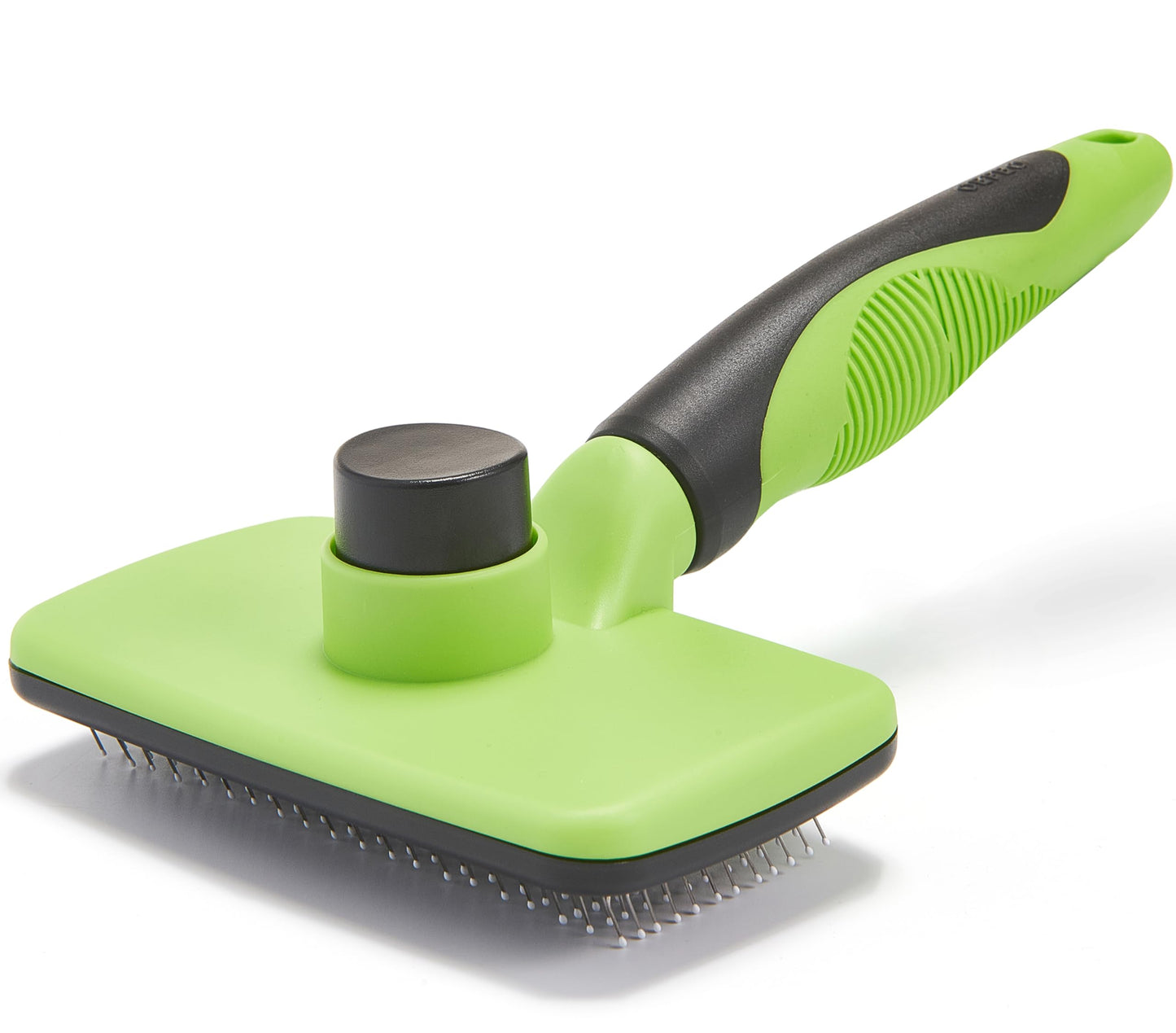 OEFEO Self Cleaning Slicker Brush for Dogs& Cats, Skin Friendly Grooming Brush for Shedding Long&Short Haired Dogs& Cats, Deshedding Pet Supplies Accessories, Green