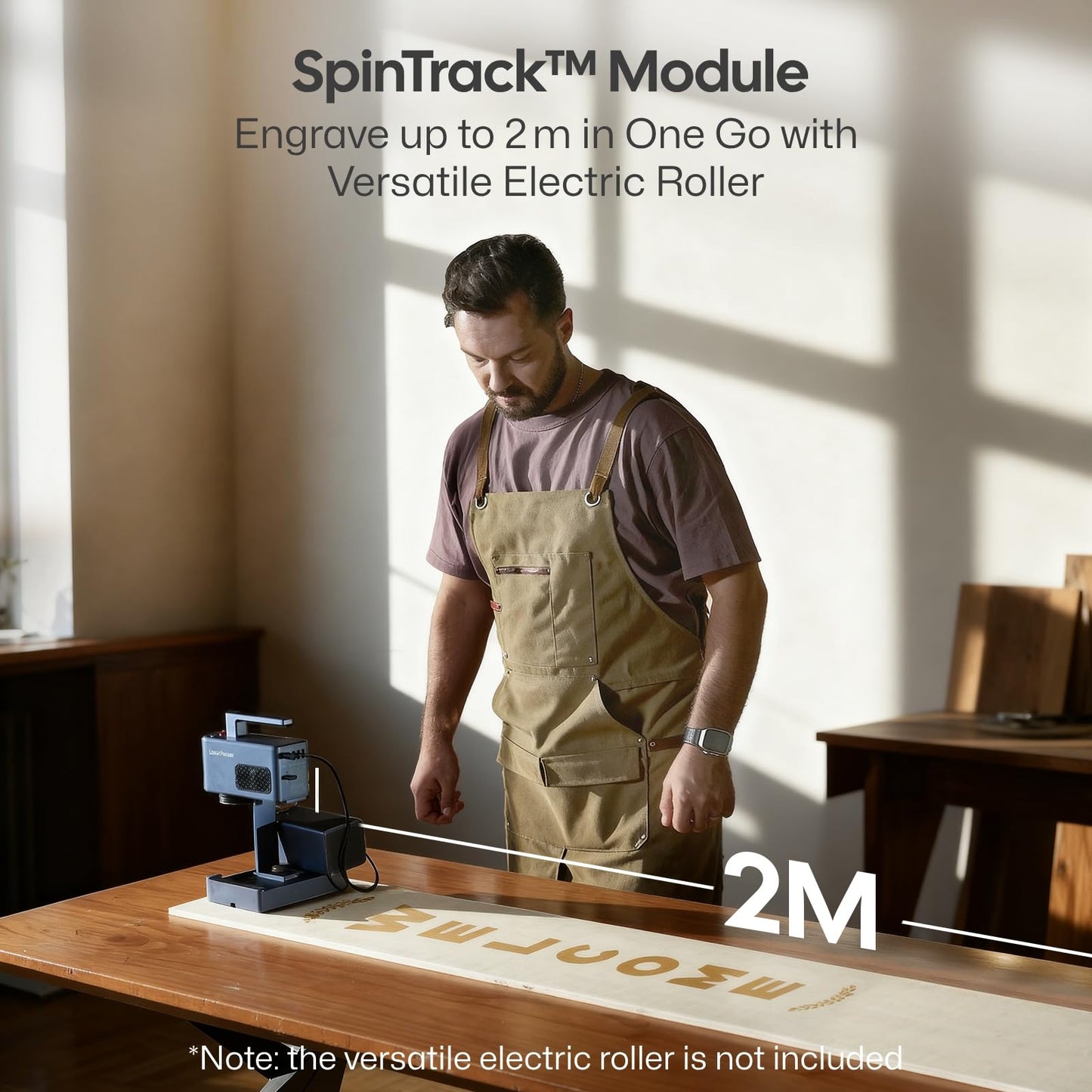 LaserPecker LP2 Plus (Basic) 10W Diode Laser Engraver, 4000mm/s Ultra-Fast Speed 4K Precision Portable Cutting & Engraving Machine for Wood, Leather, Acrylic, Coated Metal and etc.