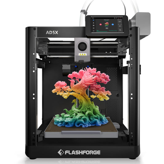 FLASHFORGE AD5X 3D Printer,Multi-Color 3D Printing,Max 600mm/s High Speed,Fully Auto Leveling,Large Flow High Temp Direct Extruder,Print Smooth & Precision,220x220x220mm Build Volume