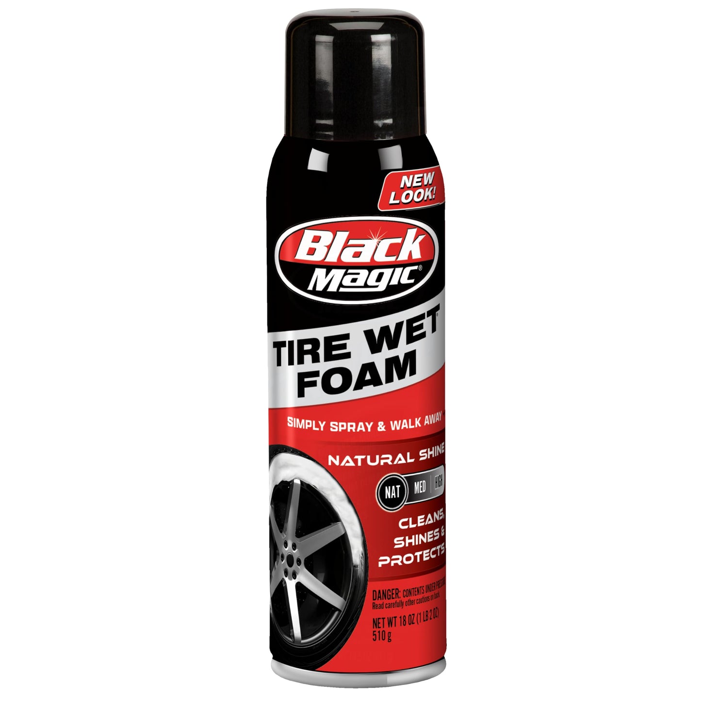 Black Magic 800002220 Tire Wet Foam, 18 oz. - Specially Formulated Thick Tire Spray Foam Clings to Tires to Dissolve and Clean Dirt While Shining and Protecting All In One Step