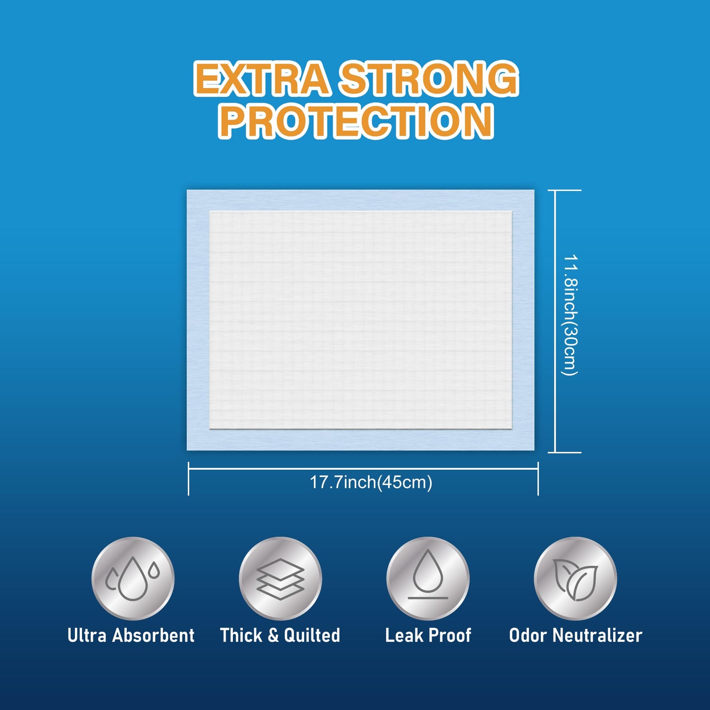 Honey Care All-Absorb Cat Litter Pad Refills for Litter Box, 17.7x11.8, 50 Count