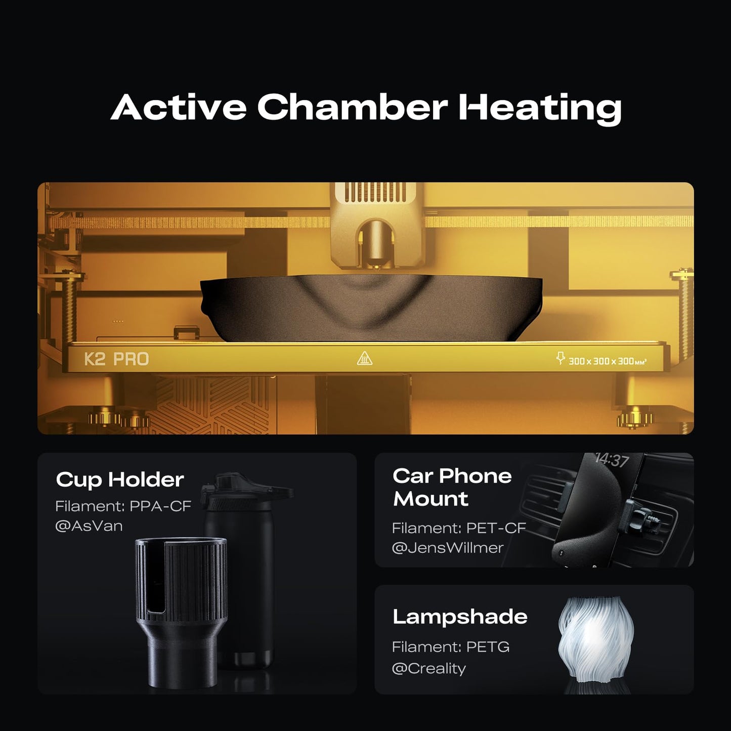 Creality K2 Pro Combo (A) 3D Printer, Multicolor 3D Printer with CFS, 600mm/s Max High-Speed, Dual AI Camera, Fully Assembled Auto Leveling, 300x300x300mm Large Print Volume, for Pros & Hobbyists