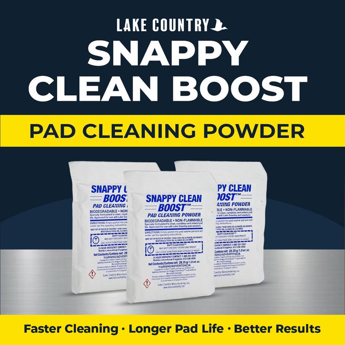 Lake Country Snappy Cleaner Powder - Concentrated Pad Cleaning Powder Formula for Foam, Wool & Microfiber Pads. Removes wax and polish residue and extends pad life. 11lbs. (5 Liter)