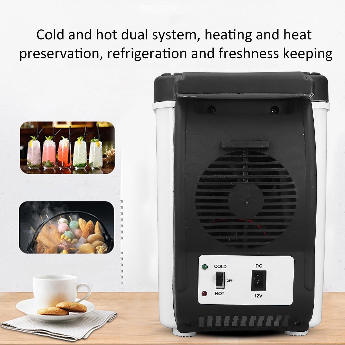 Car Refrigerator, 12V Mini Fridge Electric Cooler and Warmer for Car, 6 Liter Capacity, Portable Car Freezer Car Fridge Small Fridge for Car, RV, and Camping Use