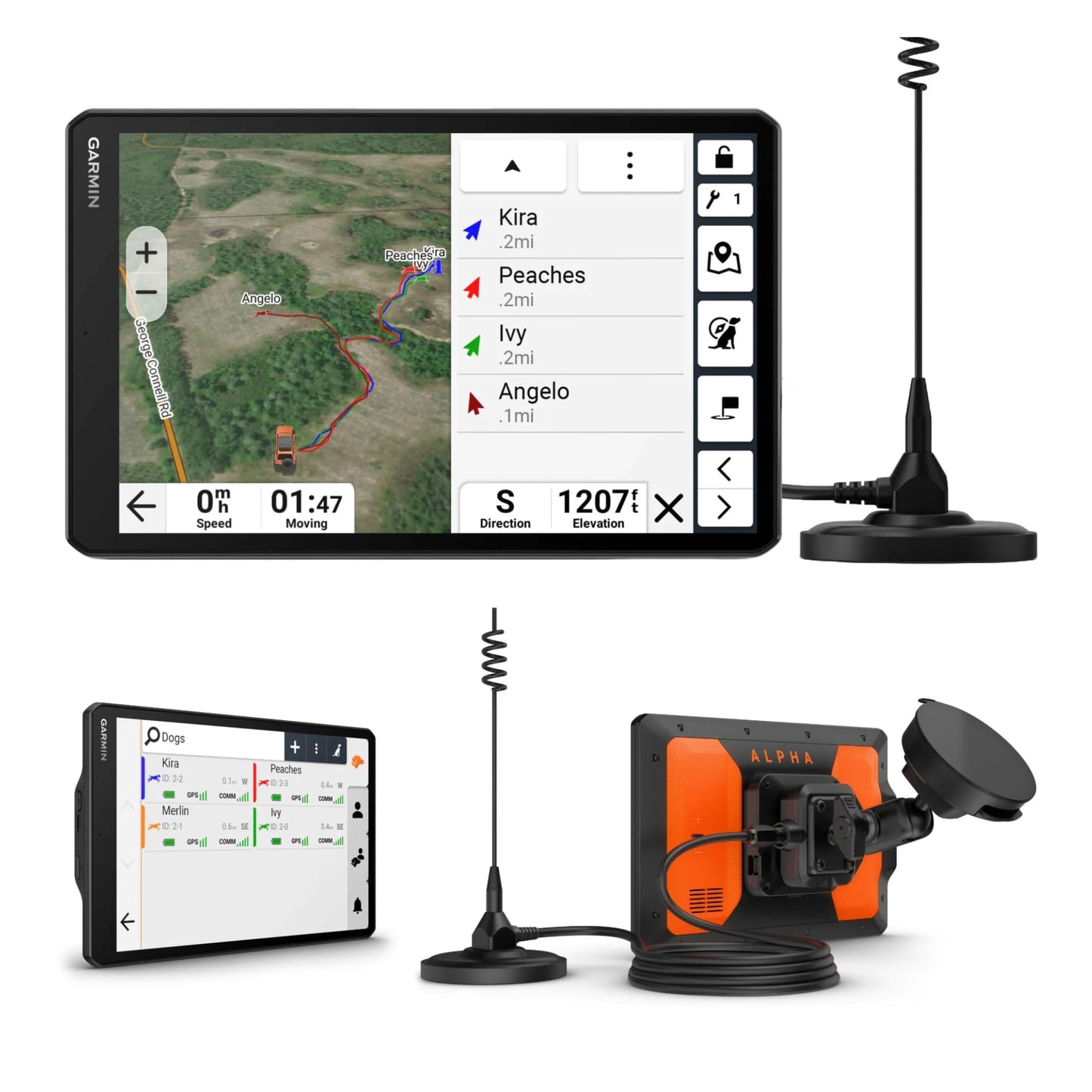 Garmin Alpha XL Conkey's Bundle 10" GPS Hunting System - Tracks 20 Dogs at a time,Stores up to 250 Dogs, Navigation, Orange Rubber Case and Huntproof Screen Saver