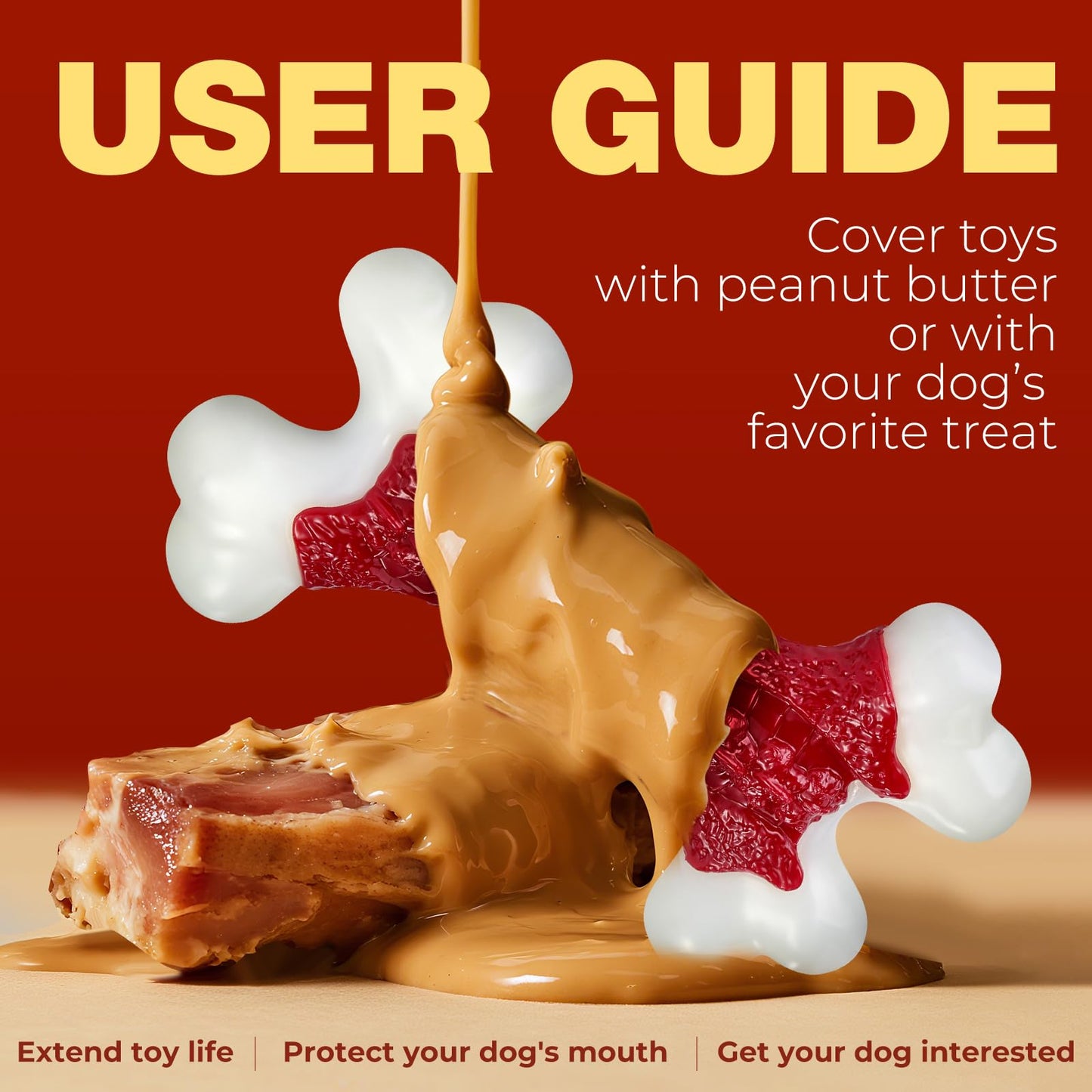 Kseroo Tough Dog Toys, Toys for Aggressive Chewers Large Breed, Chew Dogs, Bone Toy Nylon Dogs Almost Indestructible