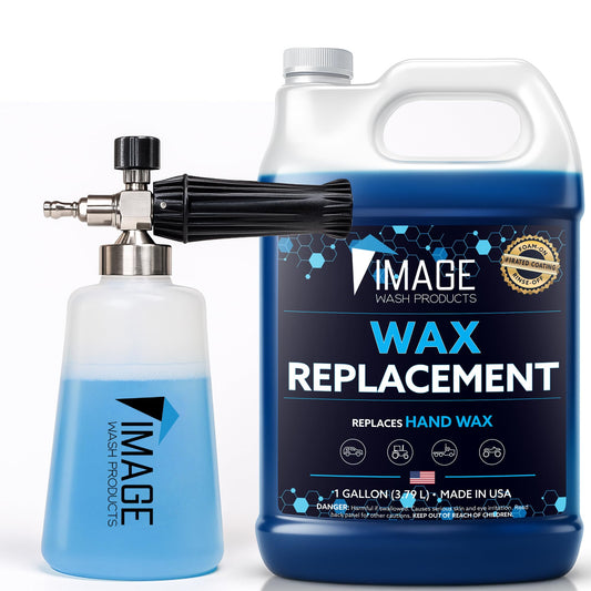 Image Wash Products Wax Replacement (Foamable) - Protectant forTrucks/RV's/Cars/Boats/Trailers/Equipment. Foam On/Rinse Off (128 Fl Oz)