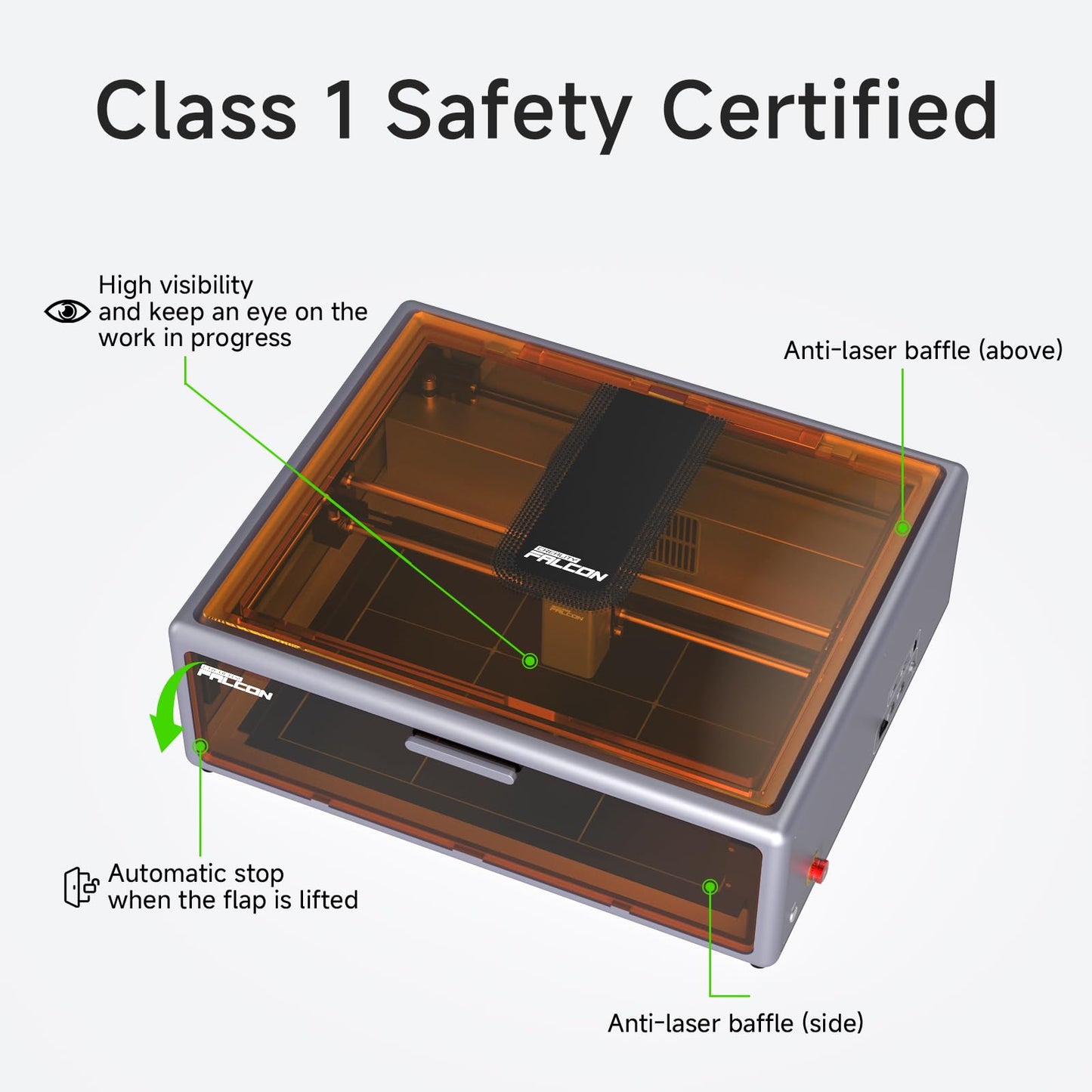 Creality Falcon A1 10W Laser Engraver, Enclosed Laser Cutter with Air Assist, HD Camera Positioning, Beginner-Friendly, Class 1 Safety Laser Engraving Machine for Wood and Metal, Acrylic