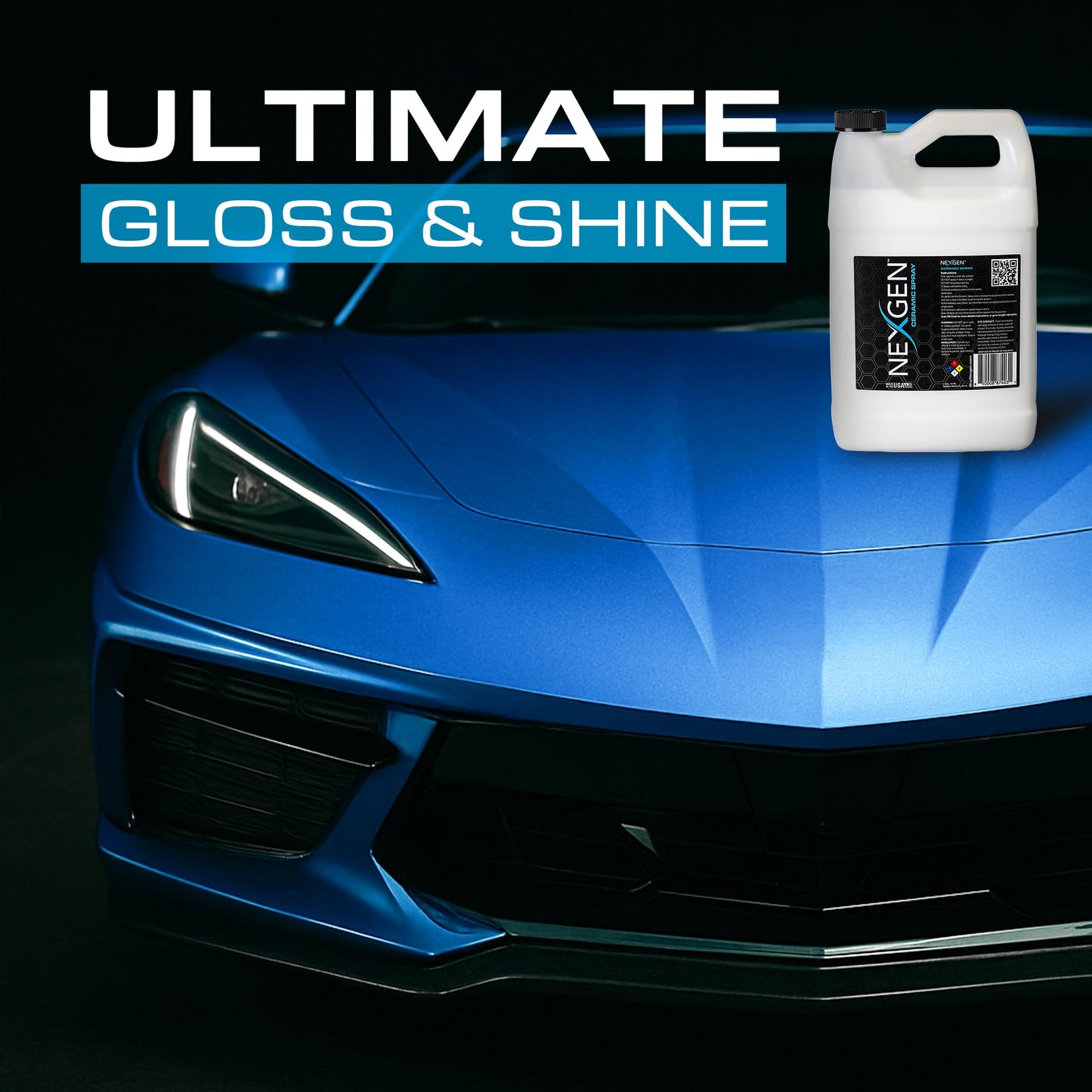 Nexgen Ceramic Spray Silicon Dioxide — Easy to Apply, Ceramic Coating Spray for Cars — Professional-Grade Protective Sealant Polish for Cars, RVs, Motorcycles, Boats, and ATVs — 1 Gallon Jug