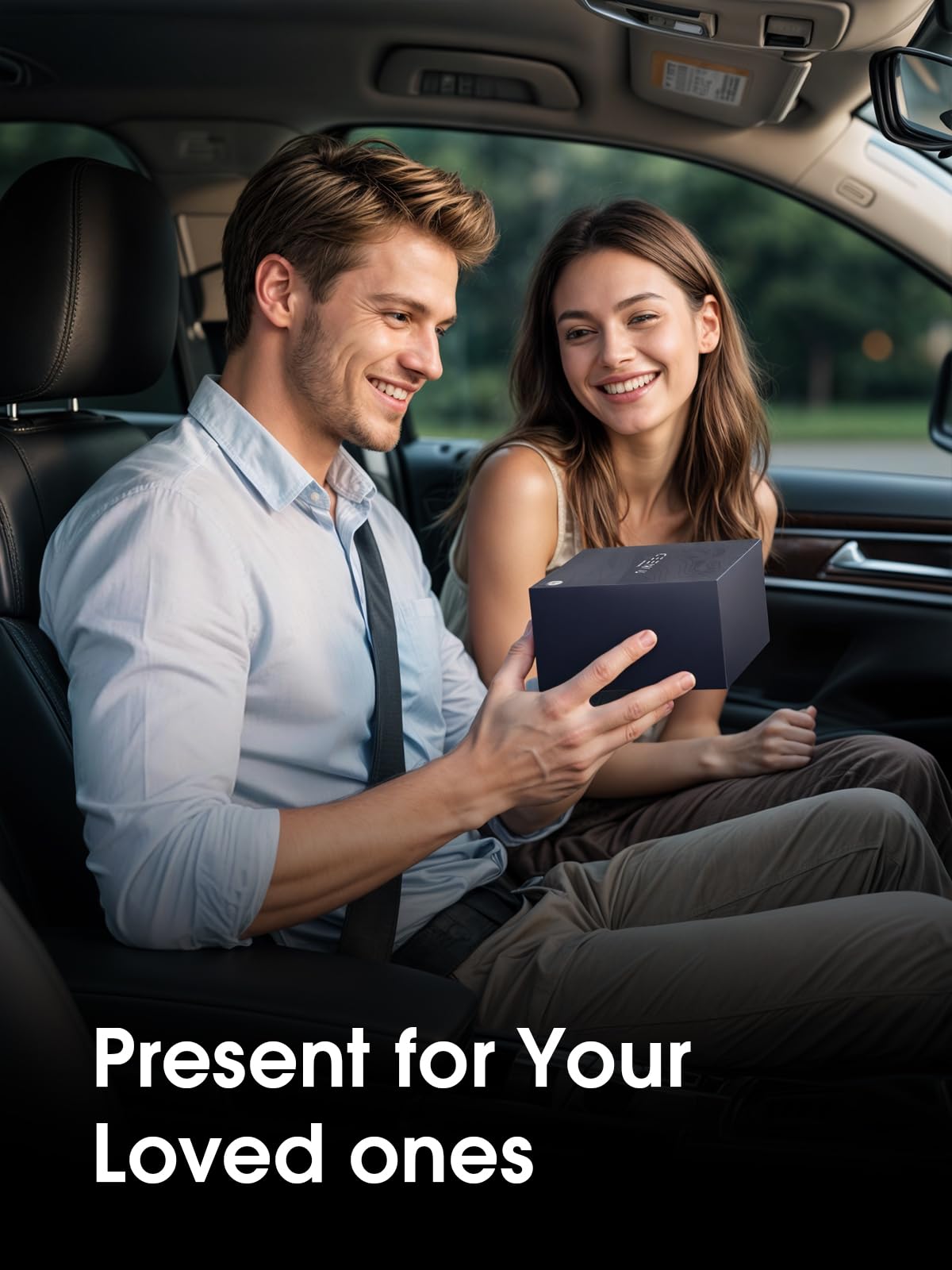 TORRAS Smart Car Air Freshener, Ultrasonic Mist, Blue Light Enhanced Fountain Nozzle, Automatic On/Off, Adjustable Fragrance, Rechargeable Battery, Ambient Light, Premium Cologne Scent